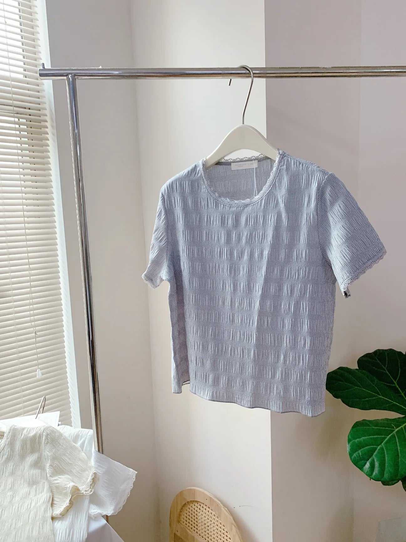 HELLO MILK TEE- 85334 褶皺上衣