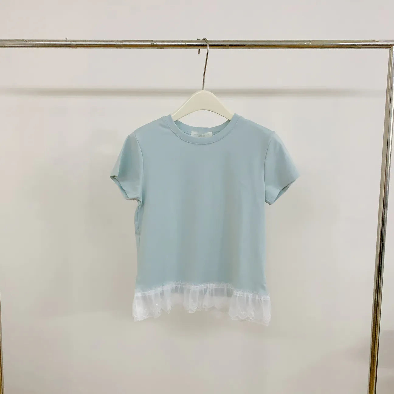 HELLO MILK TEE- 84667 蕾絲邊上衣