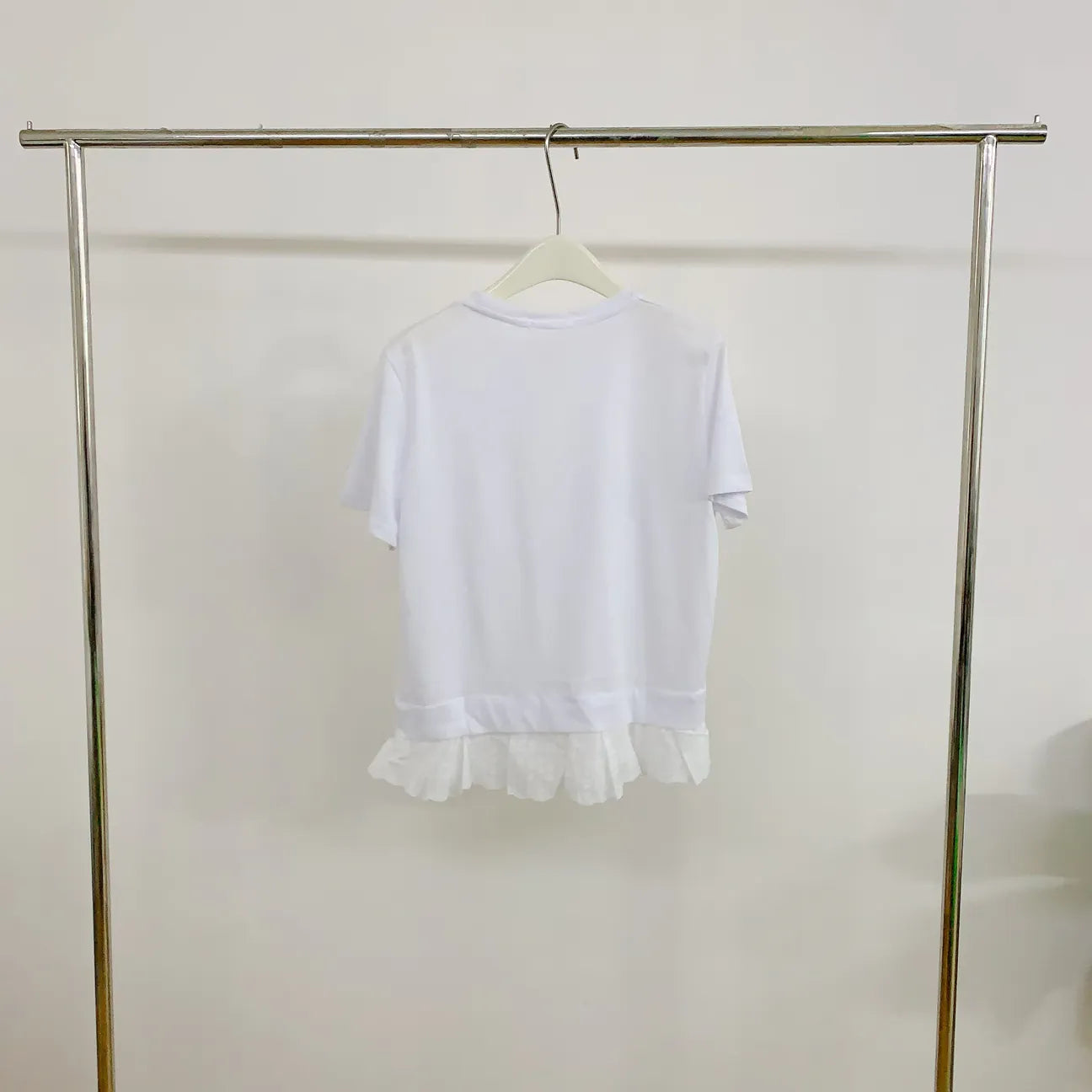 HELLO MILK TEE- 84702 百搭拼接衫