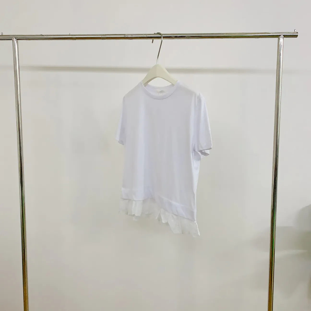 HELLO MILK TEE- 84702 百搭拼接衫