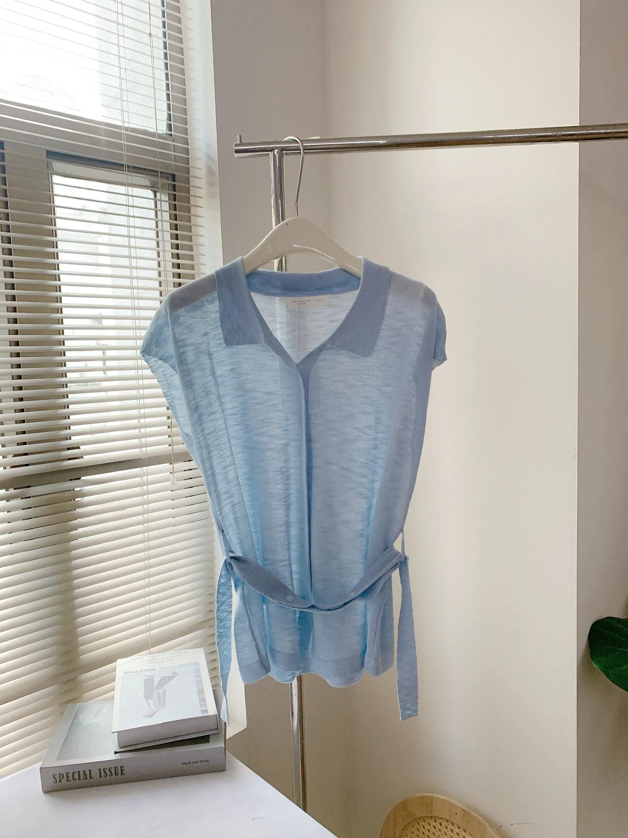 HELLO MILK TEE- 85290 綁帶小衫