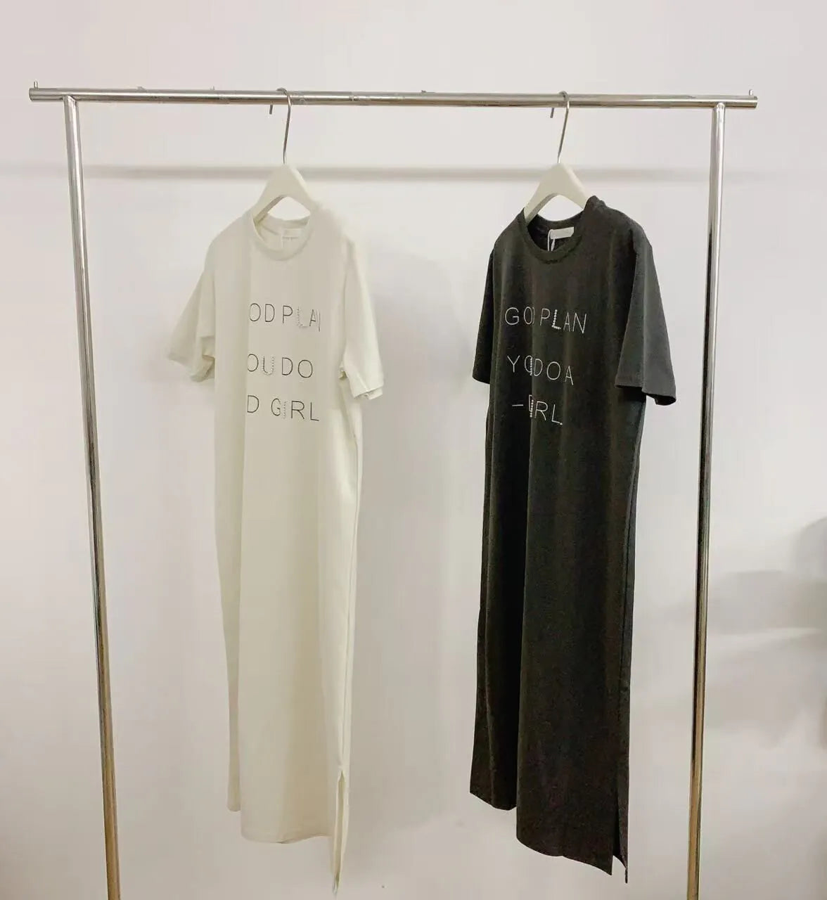 HELLO MILK TEE-84752 圓領連衣裙