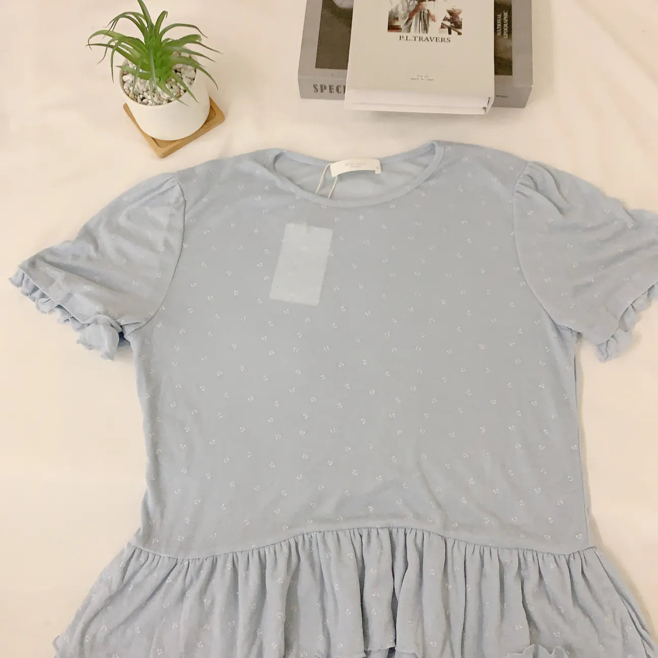 HELLO MILK TEE- 84861 碎花拼接衫
