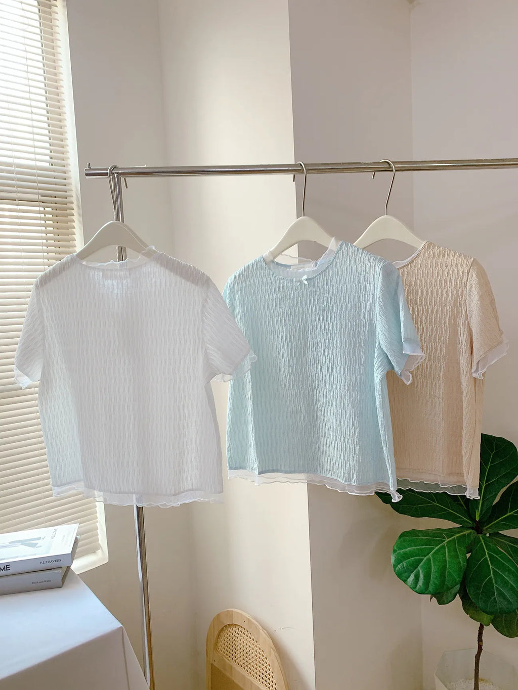 HELLO MILK TEE- 85314 拼接短袖