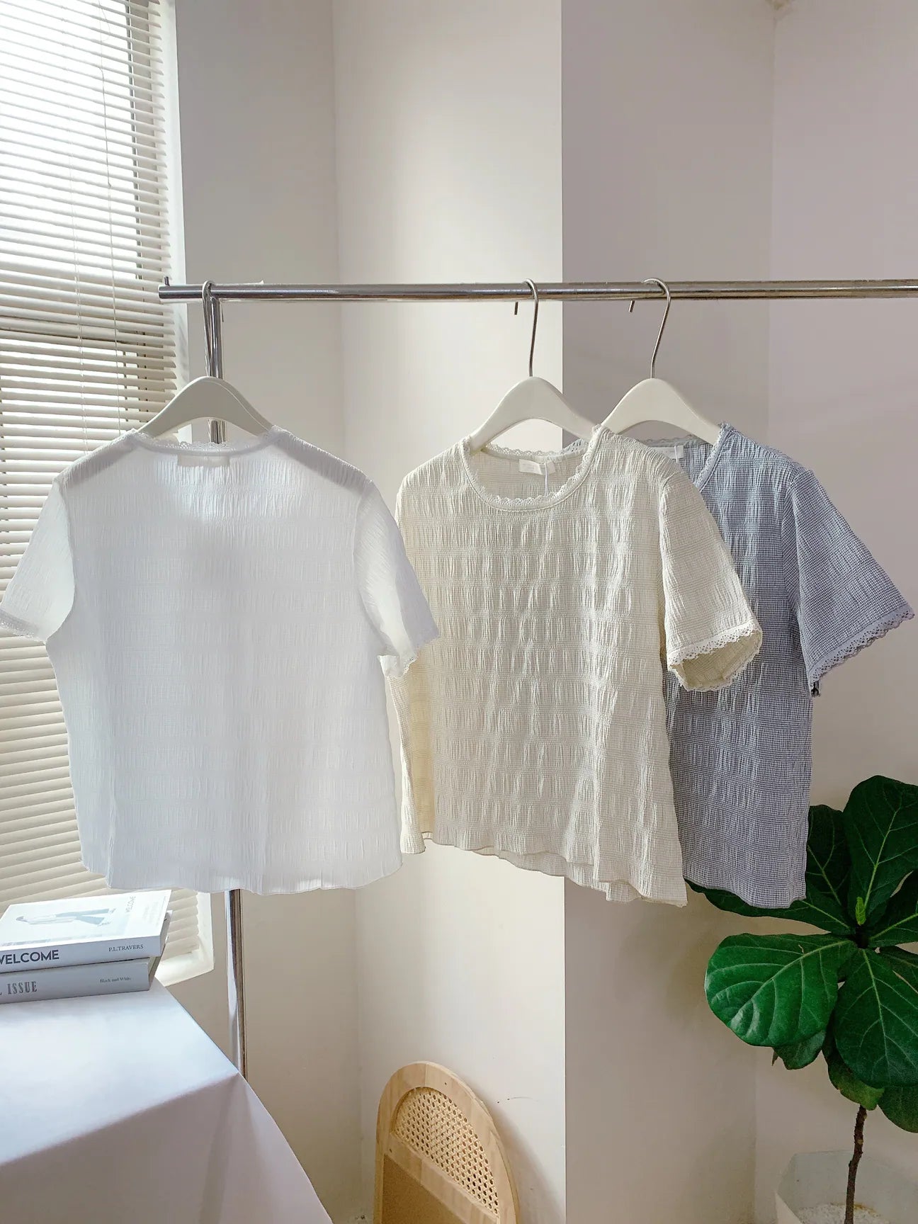 HELLO MILK TEE- 85334 褶皺上衣