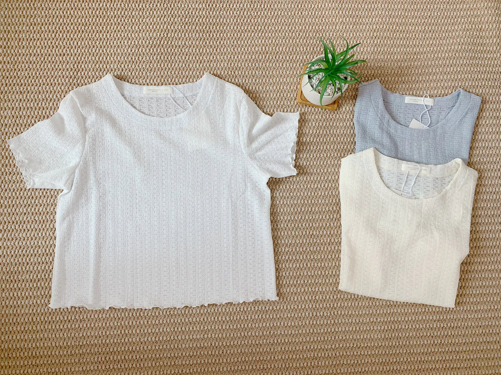 HELLO MILK TEE- 85313 簡約短袖