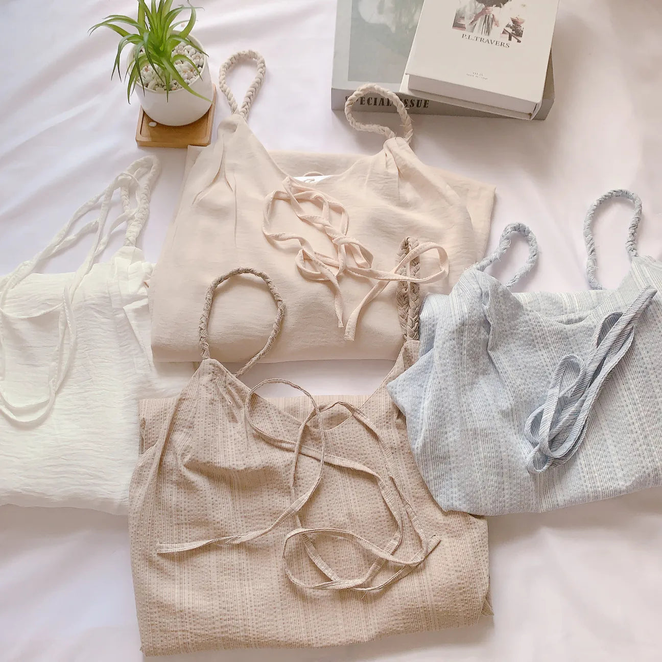 HELLO MILK TEE- 85028 吊帶連衣裙