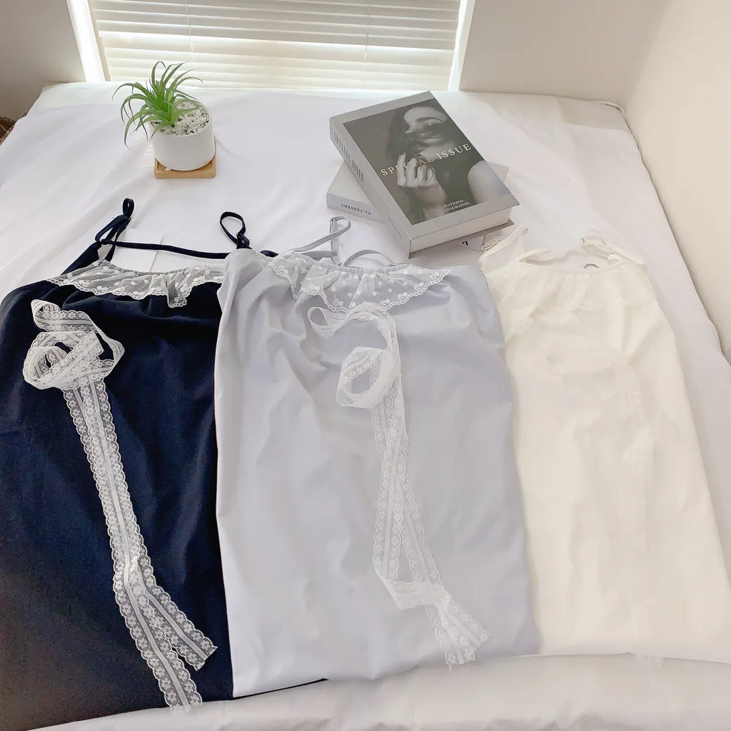 HELLO MILK TEE- 84682 氣質吊帶裙