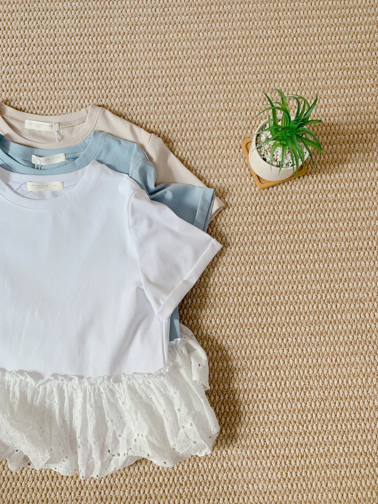 HELLO MILK TEE- 85317 圓領上衣