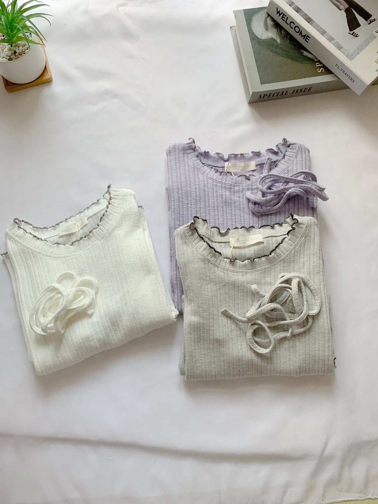 HELLO MILK TEE-85255 坑條連衣裙