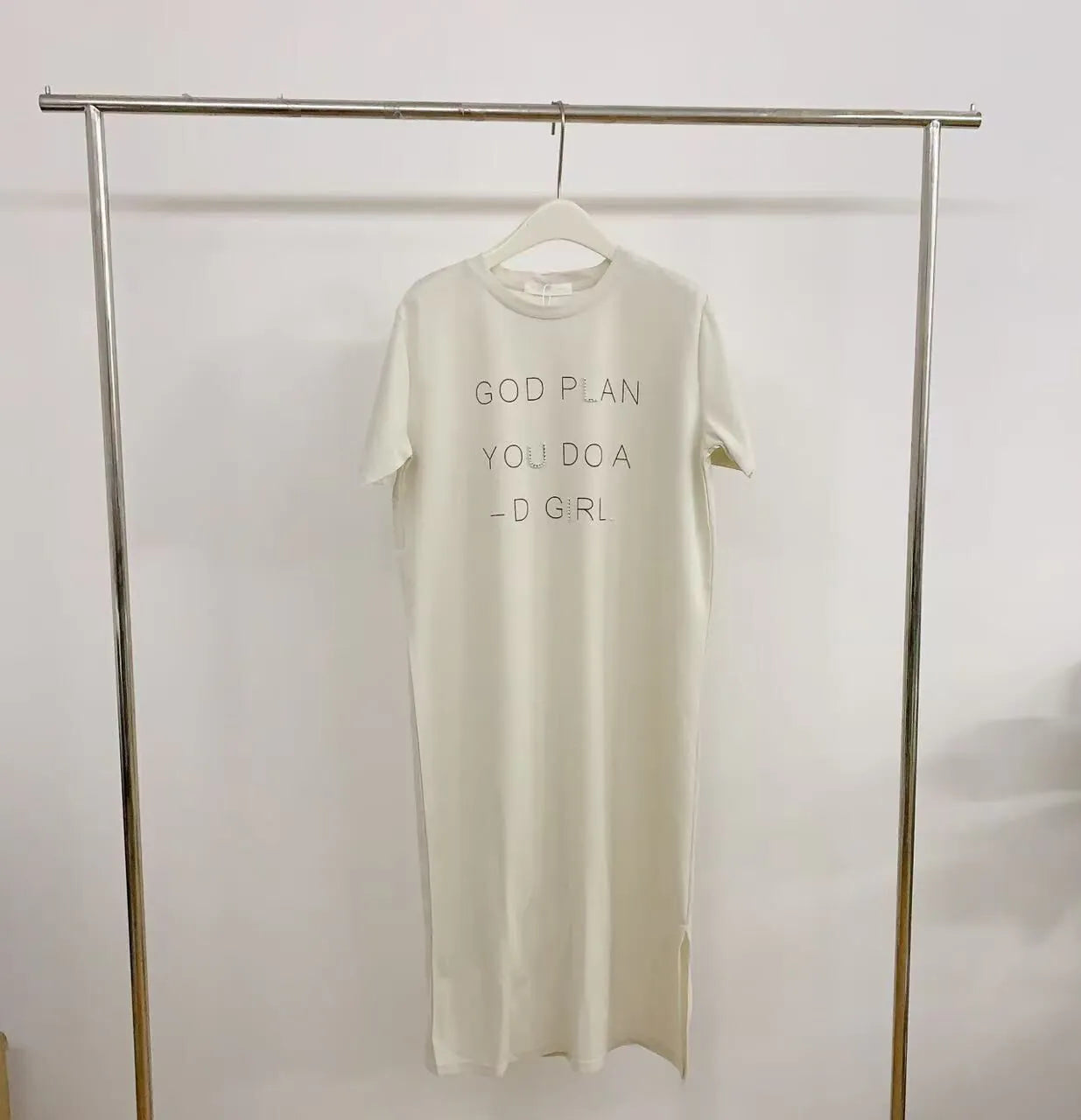 HELLO MILK TEE-84752 圓領連衣裙