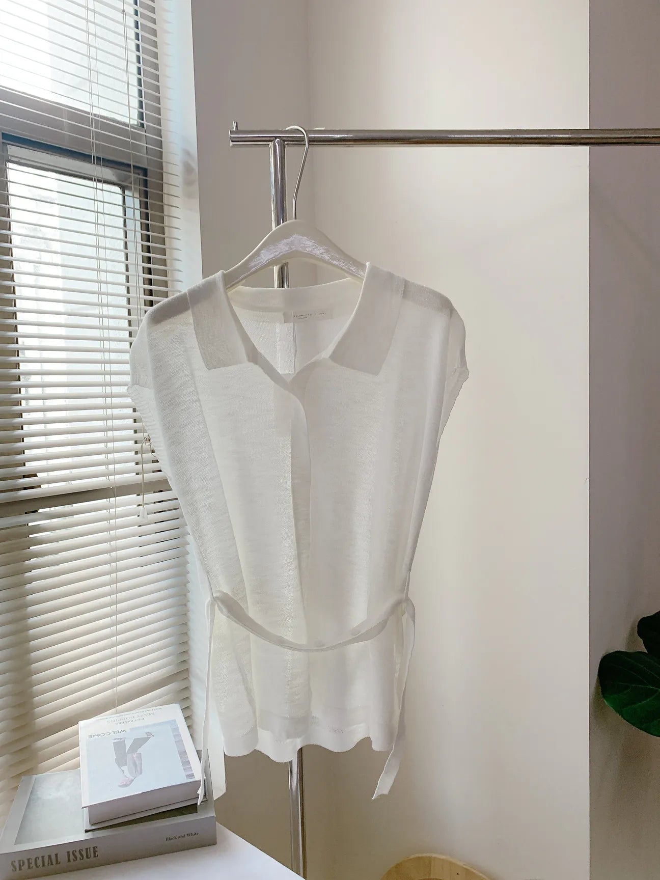 HELLO MILK TEE- 85290 綁帶小衫