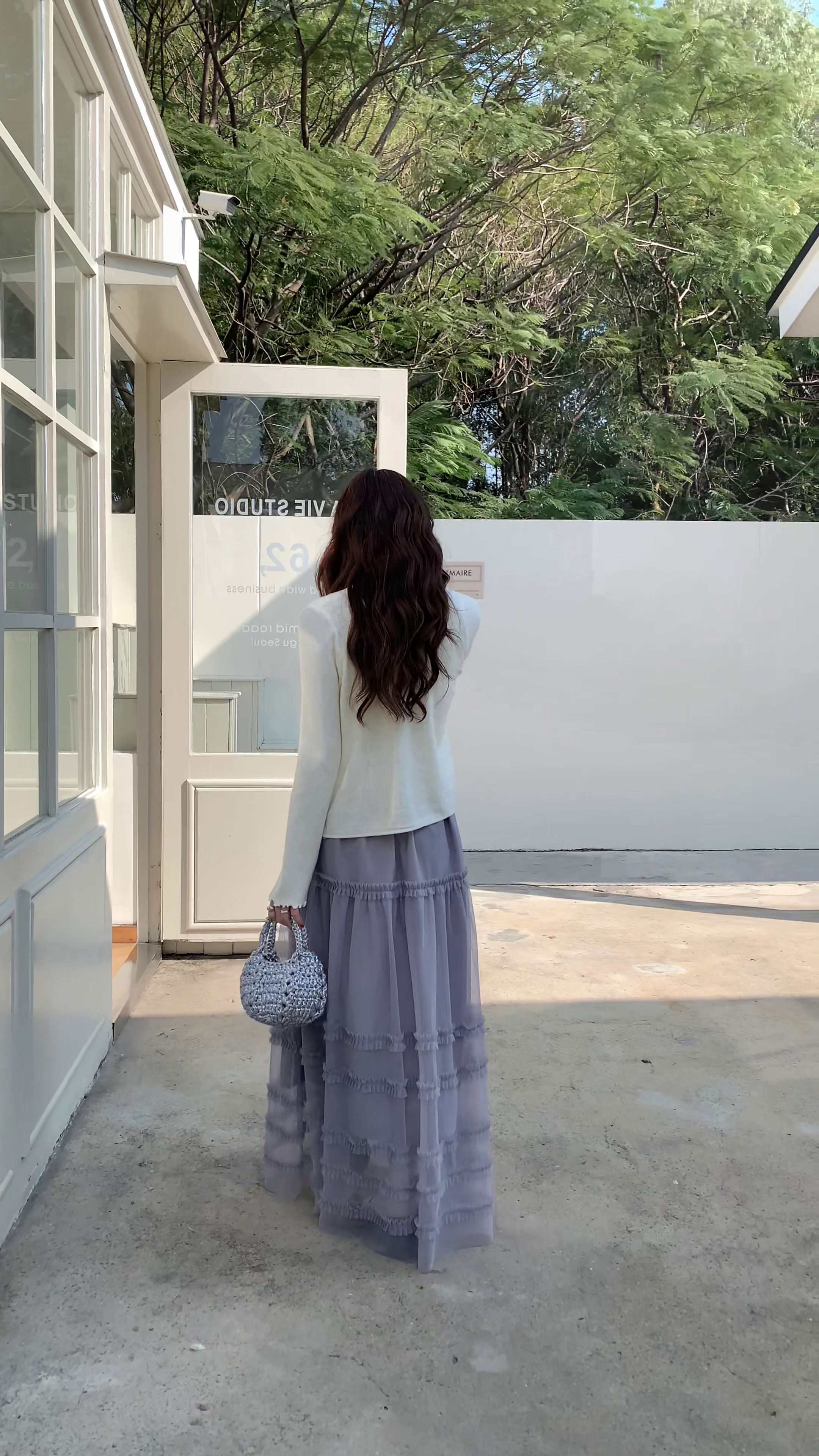 HELLO MILK TEE- 86053 網紗半裙