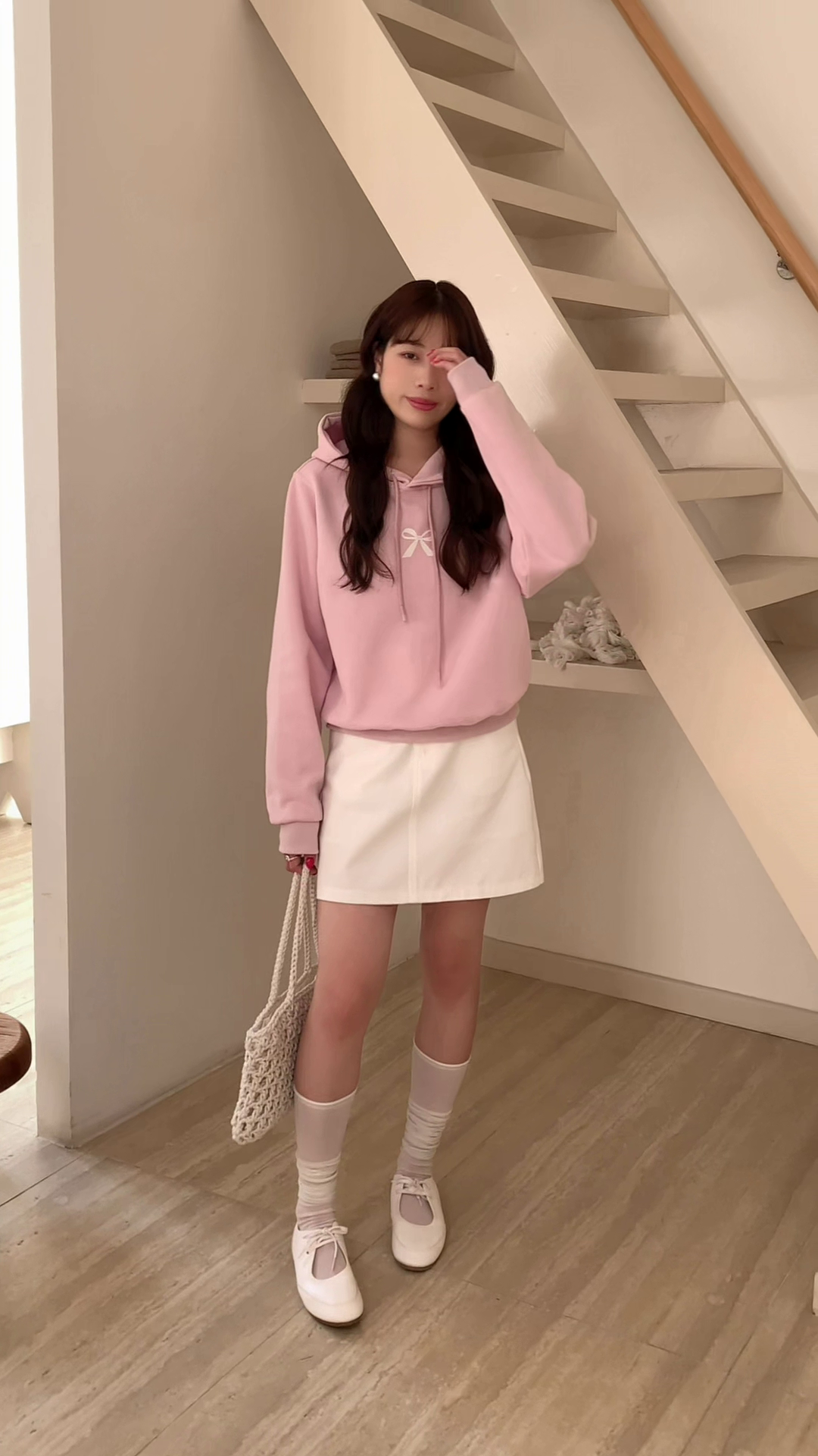 HELLO MILK TEE- 85968 蝴蝶結衛衣