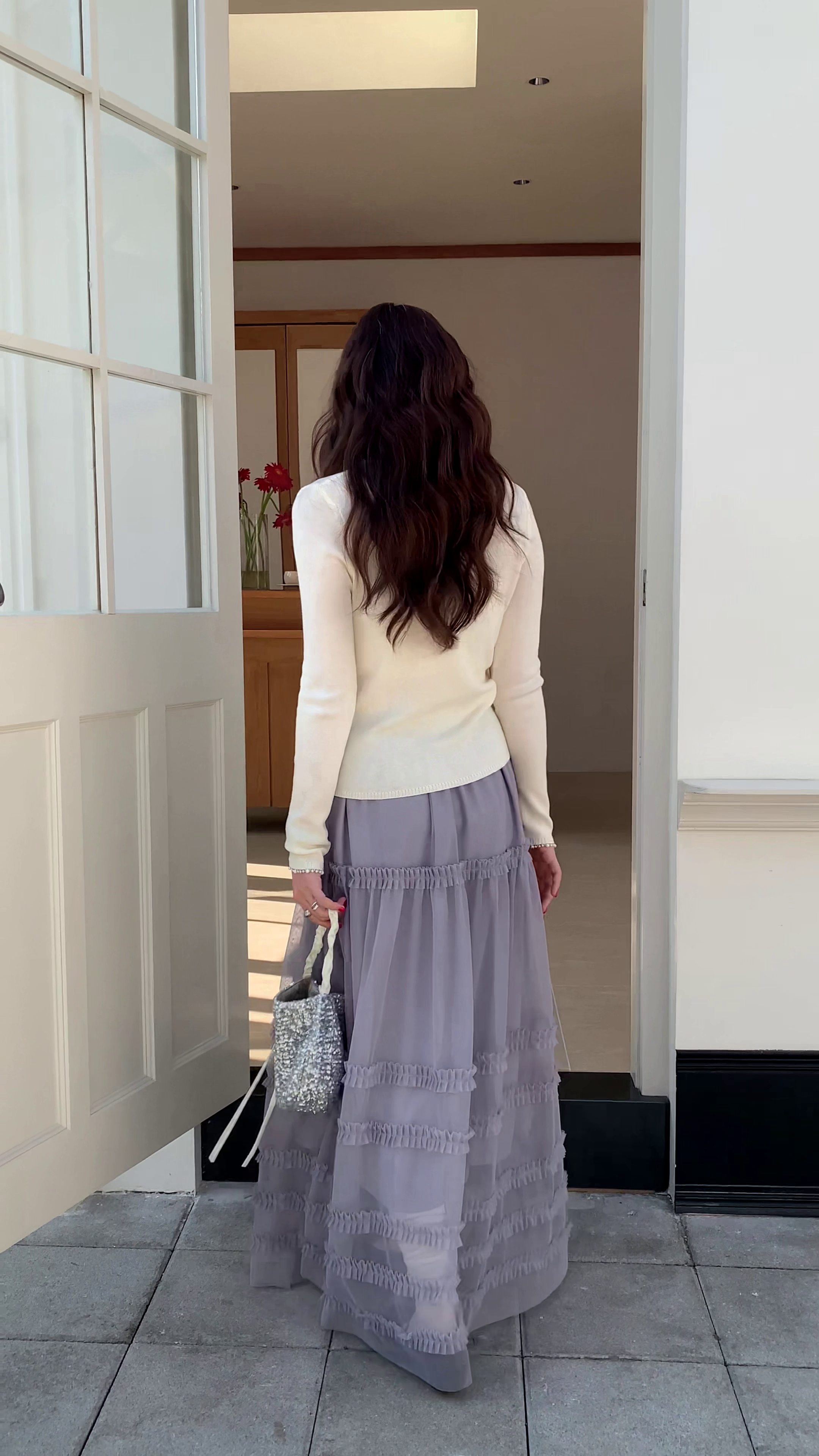 HELLO MILK TEE- 86053 網紗半裙