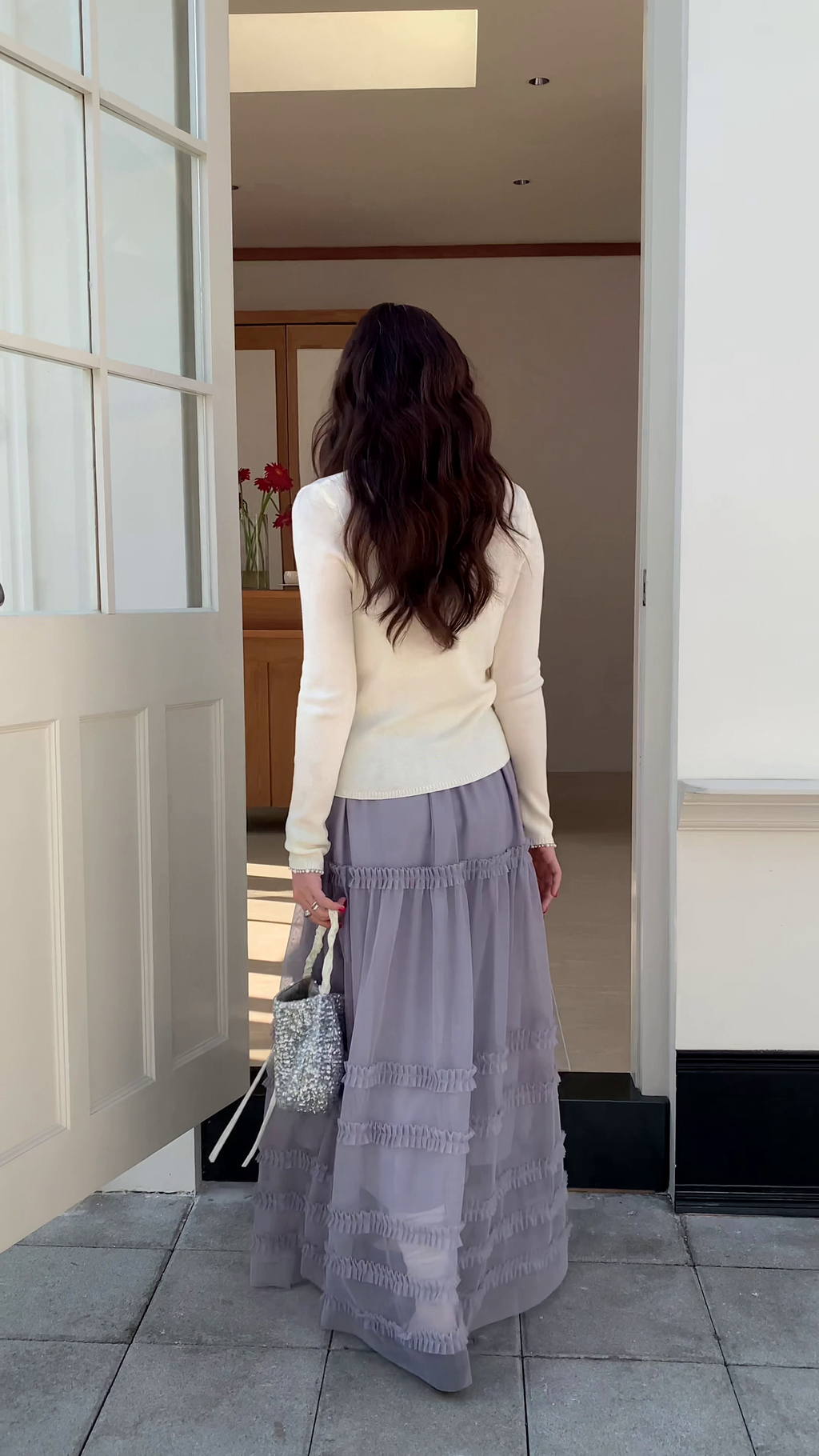 HELLO MILK TEE- 86053 網紗半裙