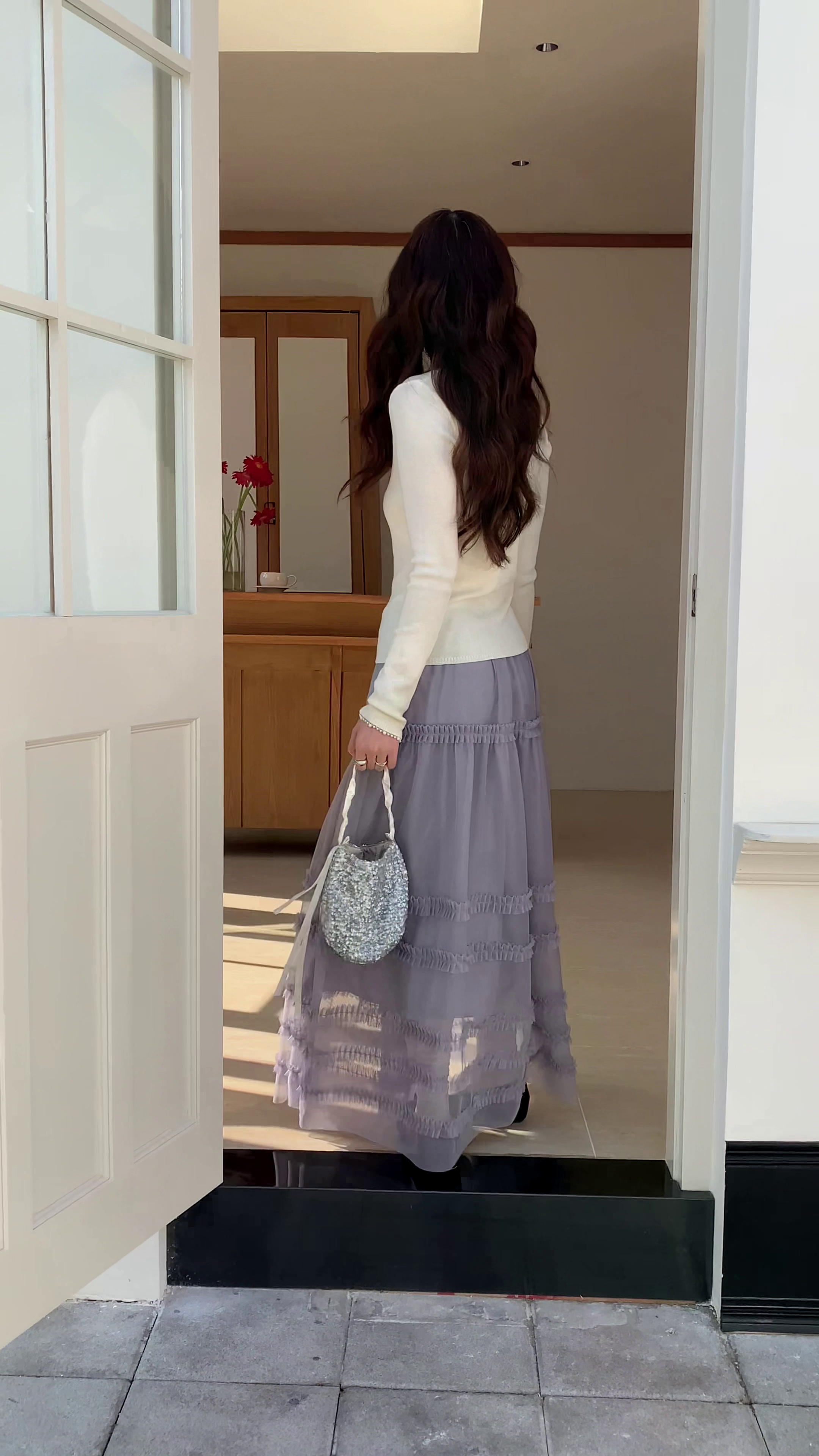 HELLO MILK TEE- 86053 網紗半裙