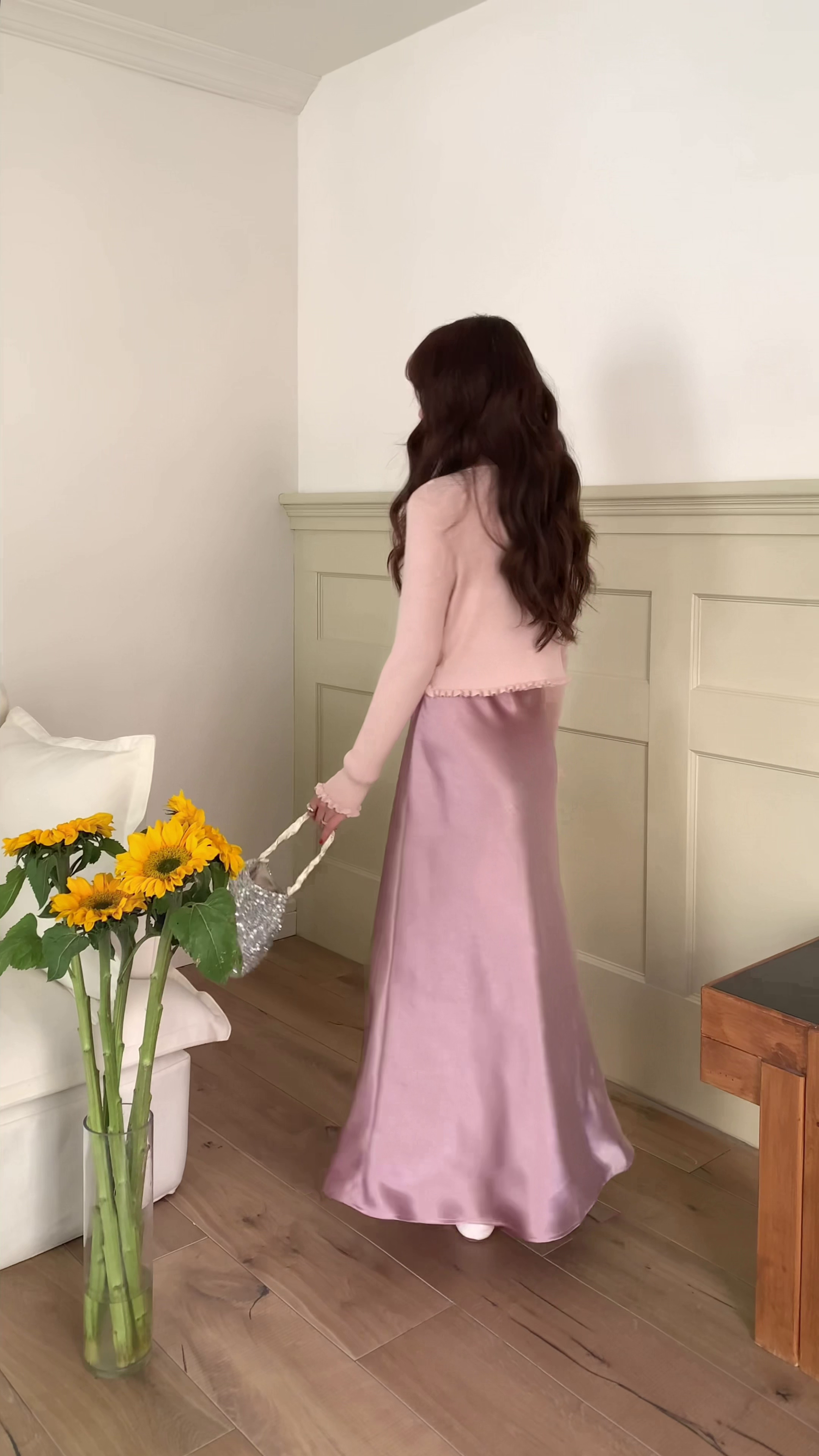 HELLO MILK TEE- 86009 拼接半裙