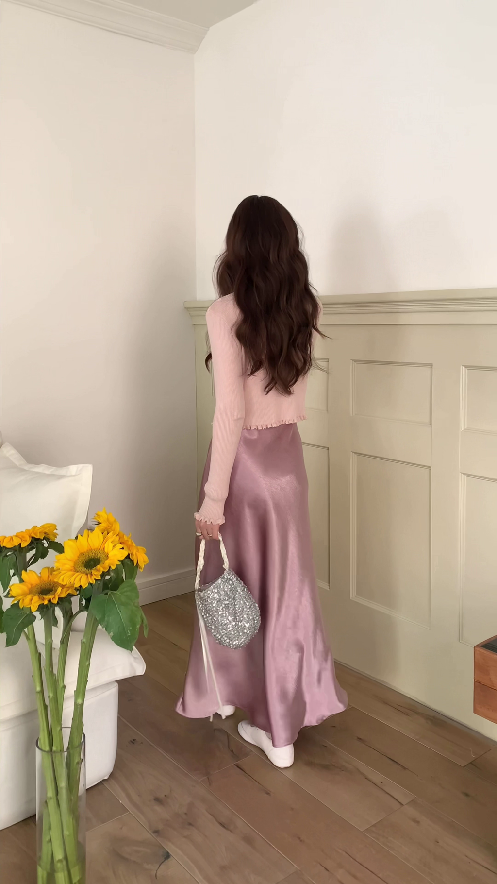 HELLO MILK TEE- 86009 拼接半裙