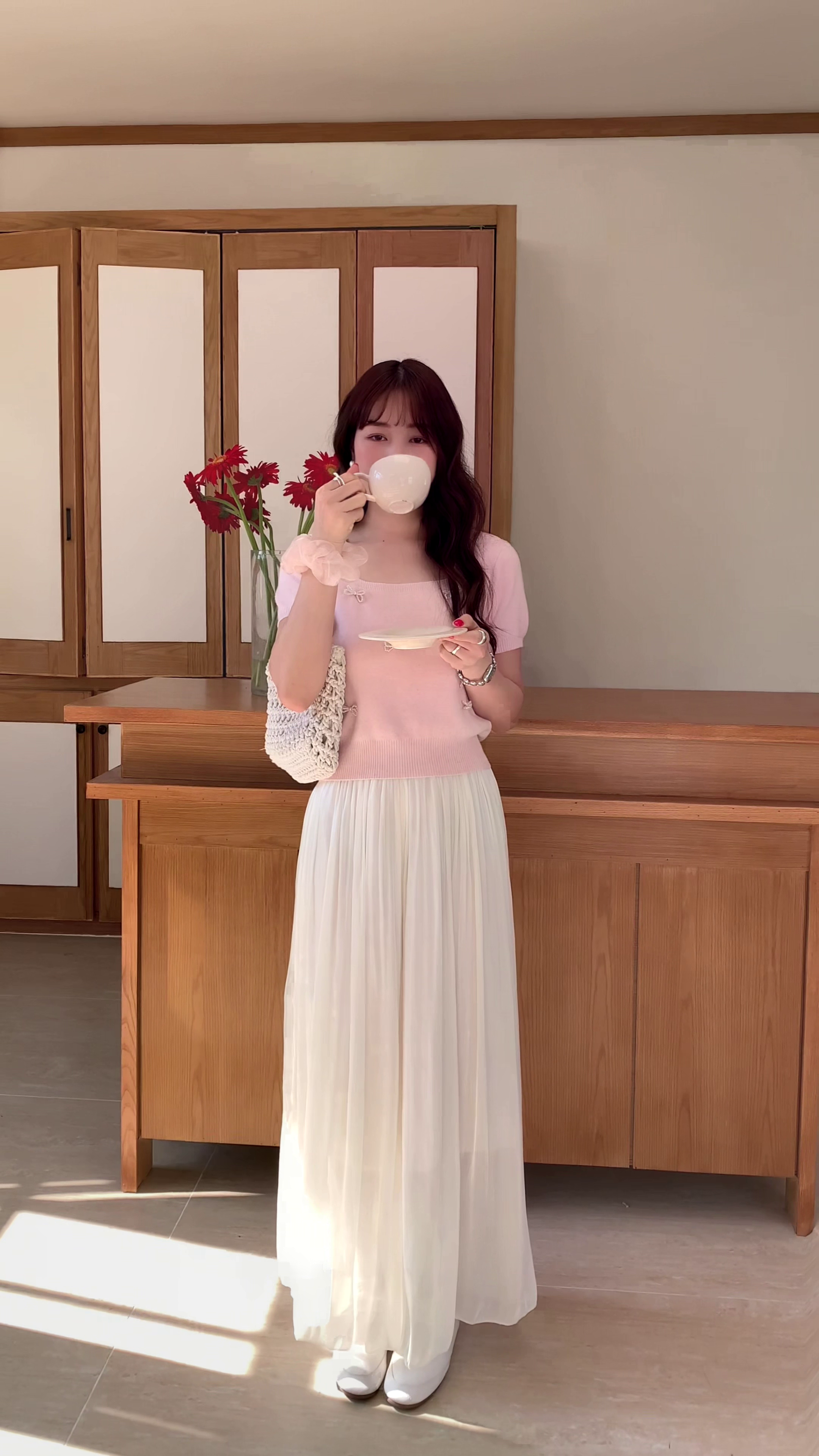 HELLO MILK TEE- 85992 方領上衣