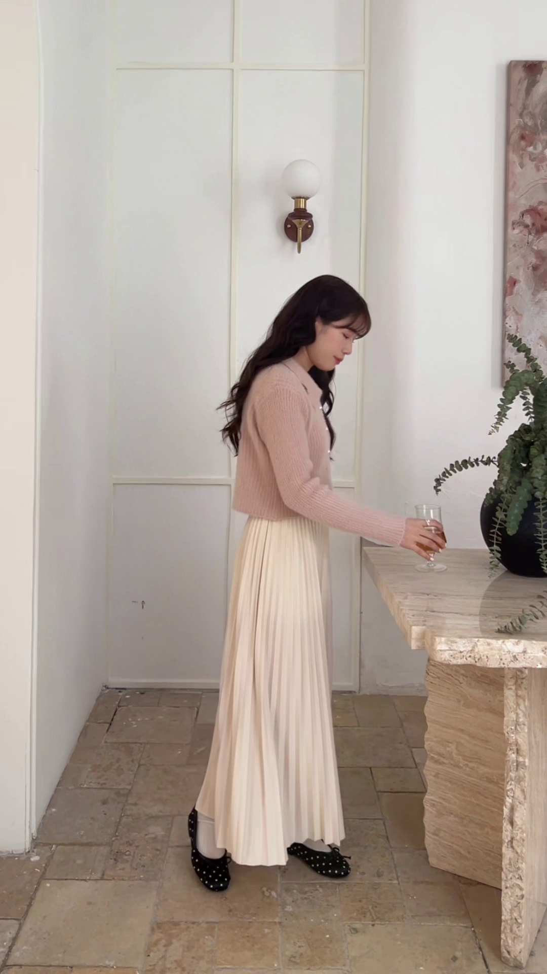 HELLO MILK TEE- 85957 百褶半裙