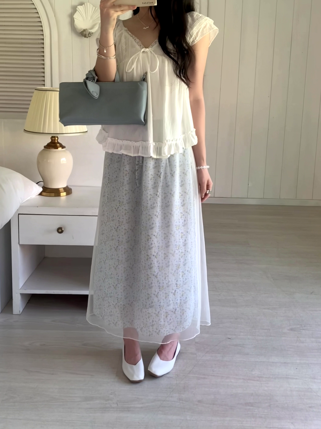 HELLO MILK TEE- 86707   綁帶上衣