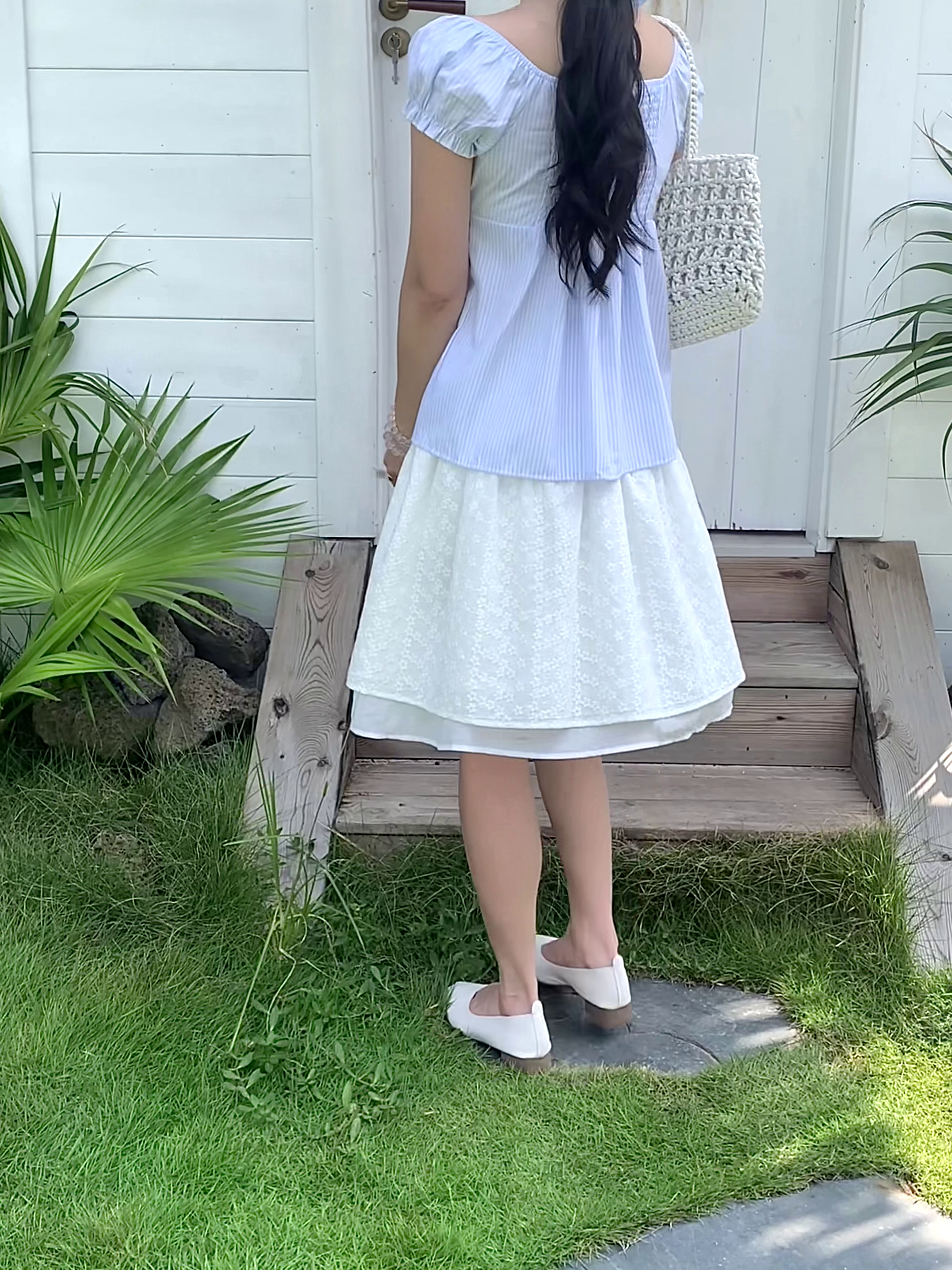 HELLO MILK TEE- 86710   泡泡袖上衣