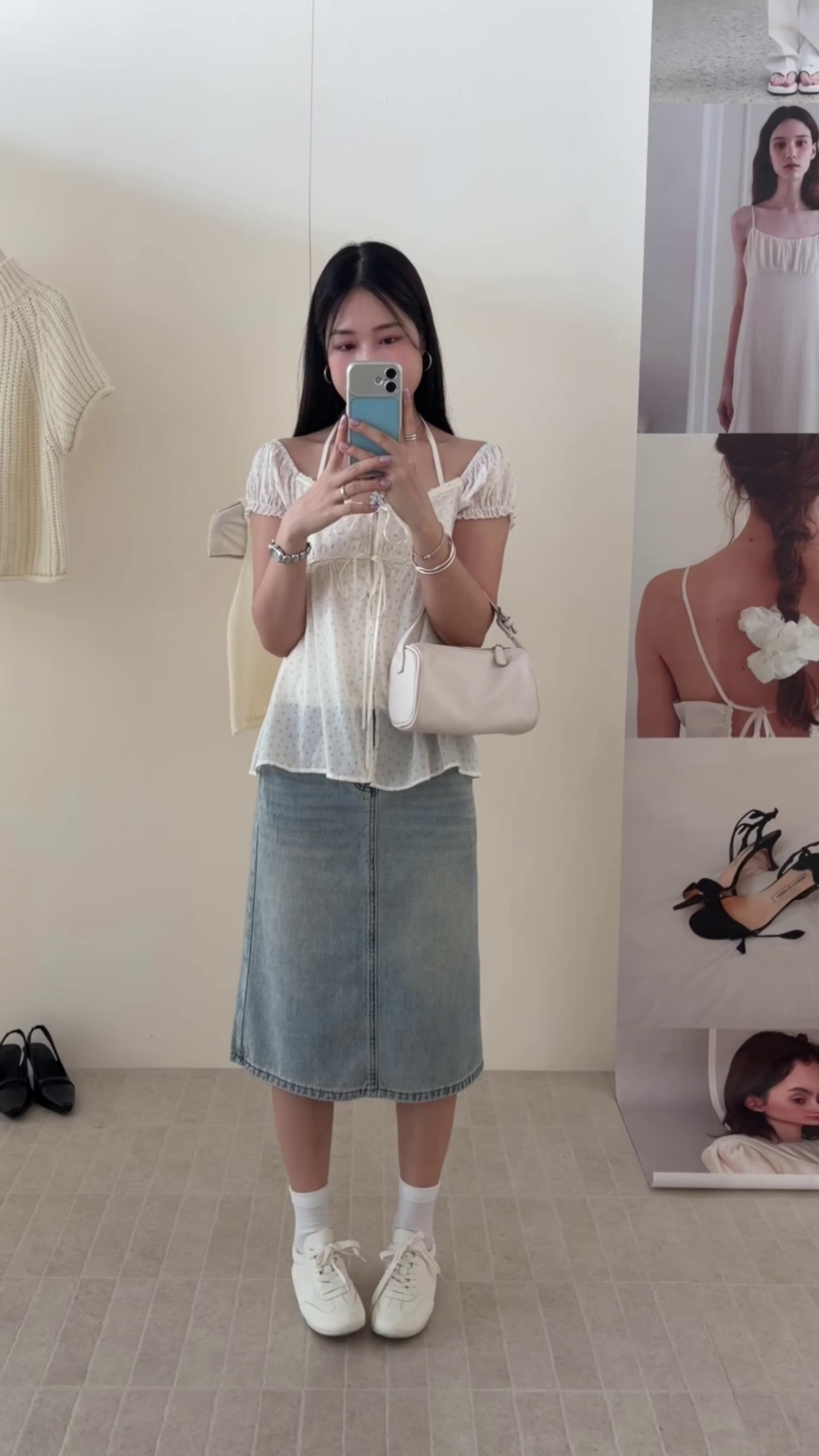 HELLO MILK TEE- 86711   綁帶兩件套