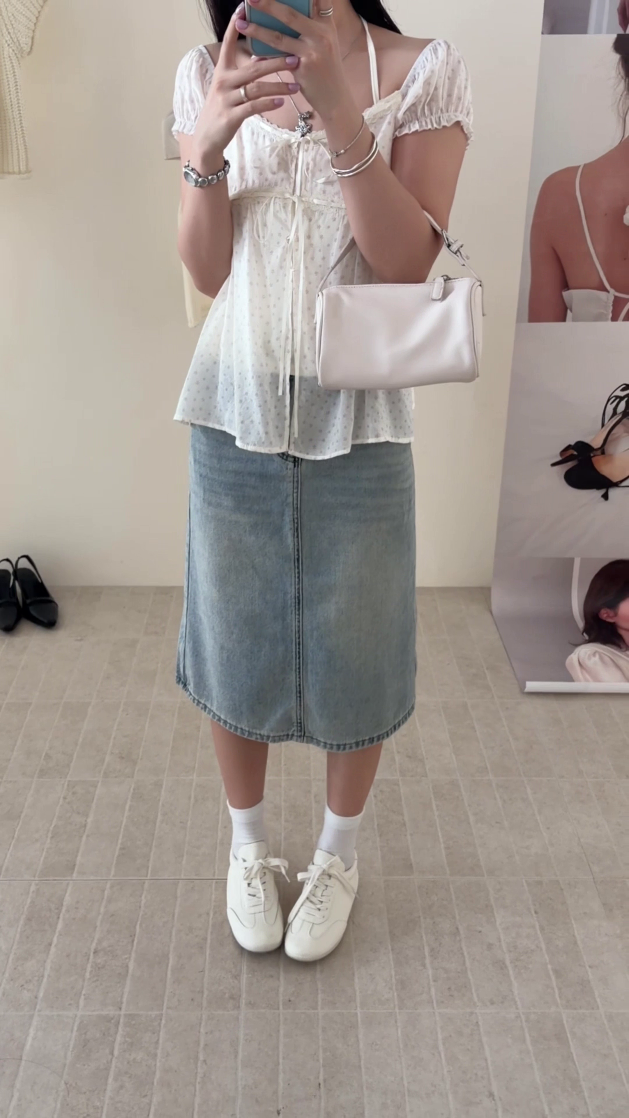 HELLO MILK TEE- 86711   綁帶兩件套