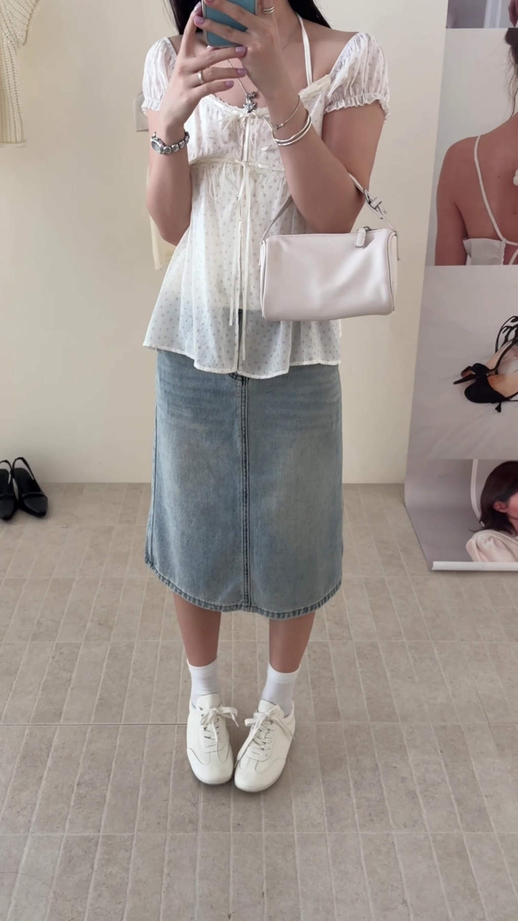 HELLO MILK TEE- 86711   綁帶兩件套