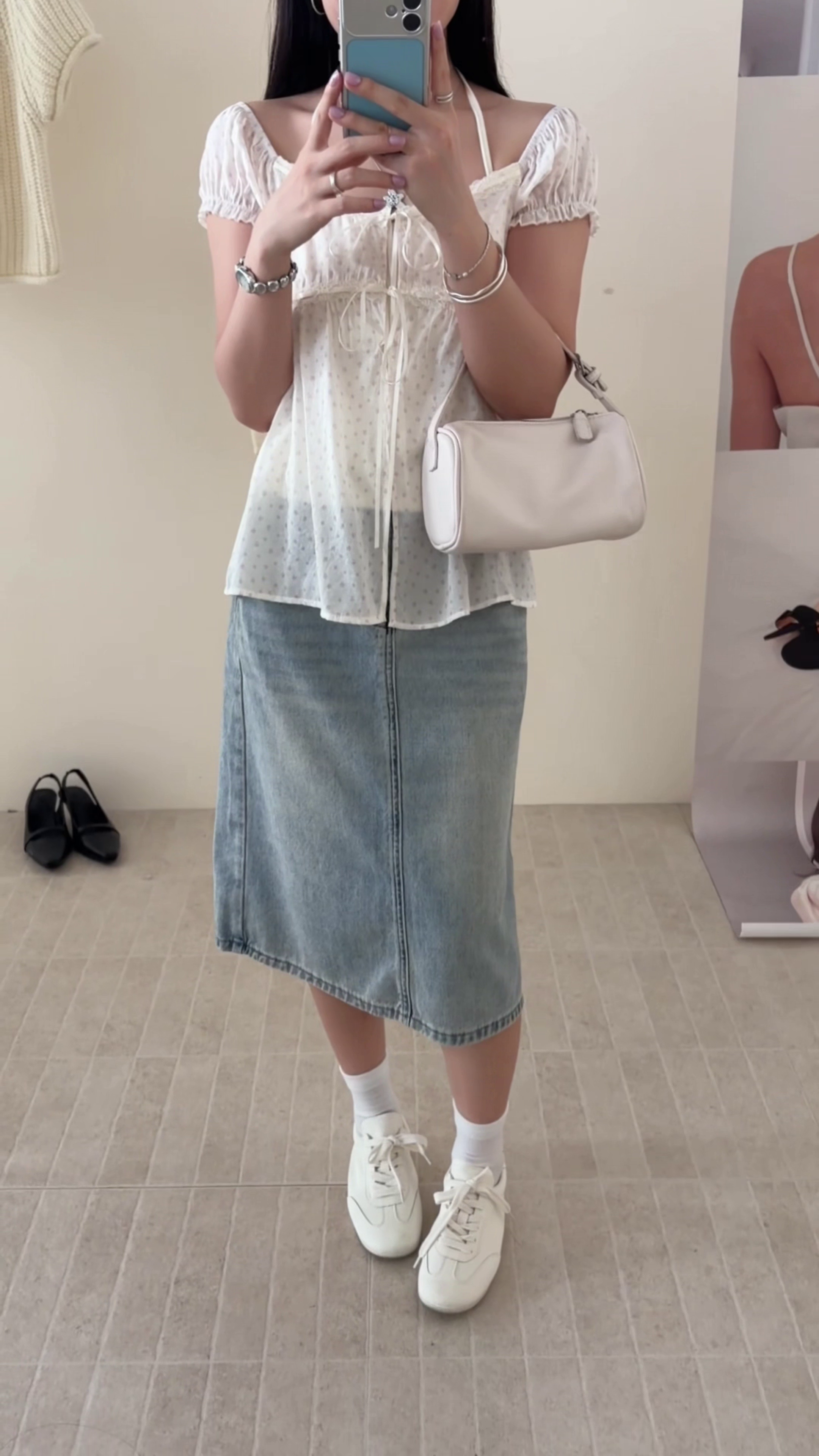 HELLO MILK TEE- 86711   綁帶兩件套