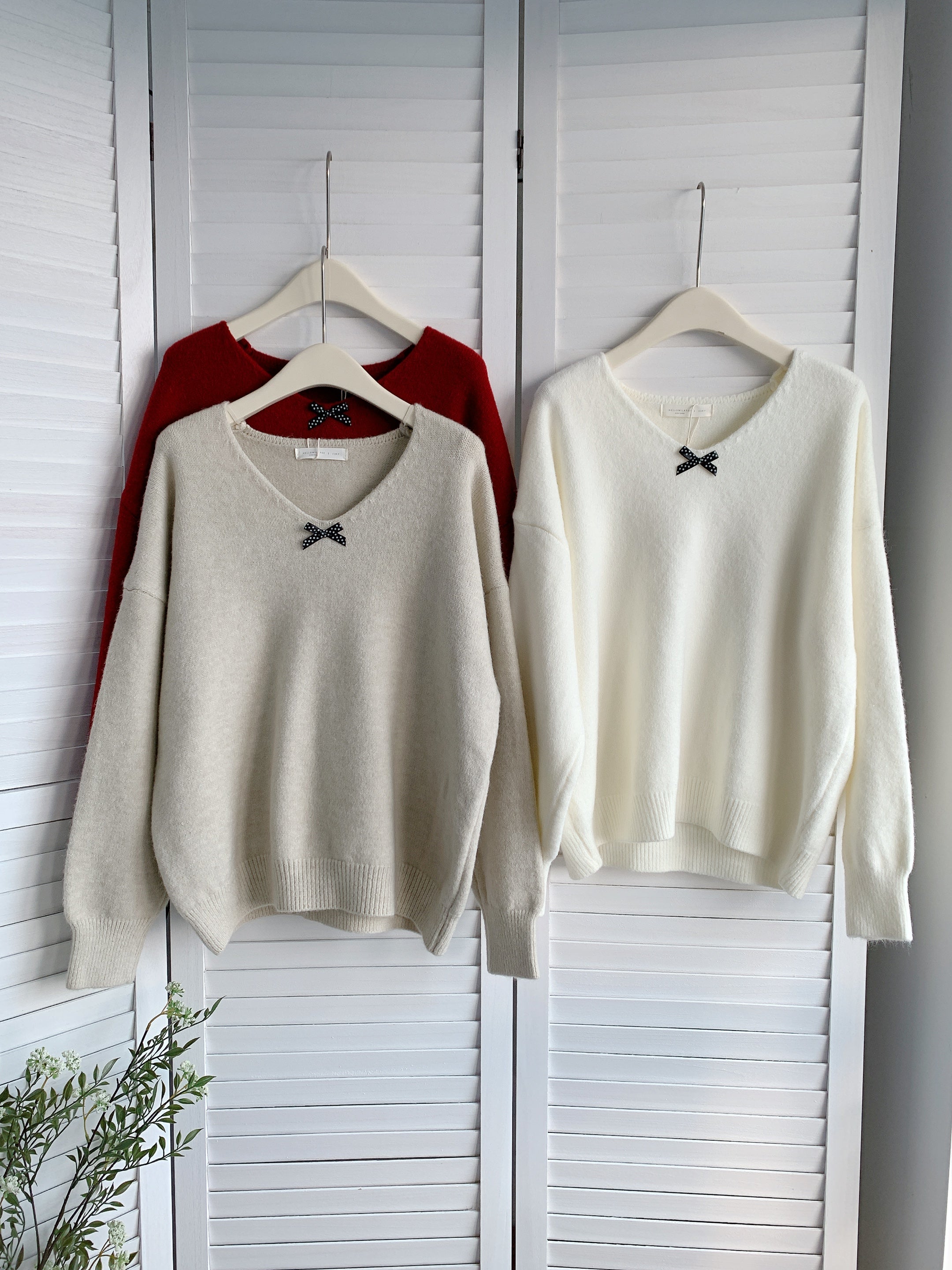 HELLO MILK TEE-85880 簡約針織衫