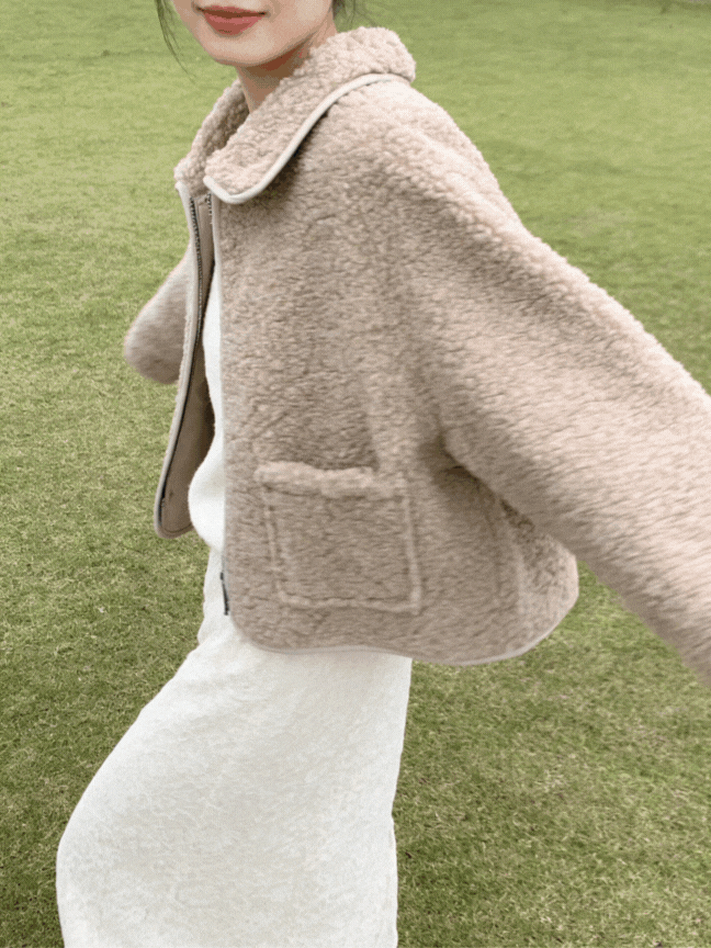 HELLO MILK TEE- 85820 毛絨外套