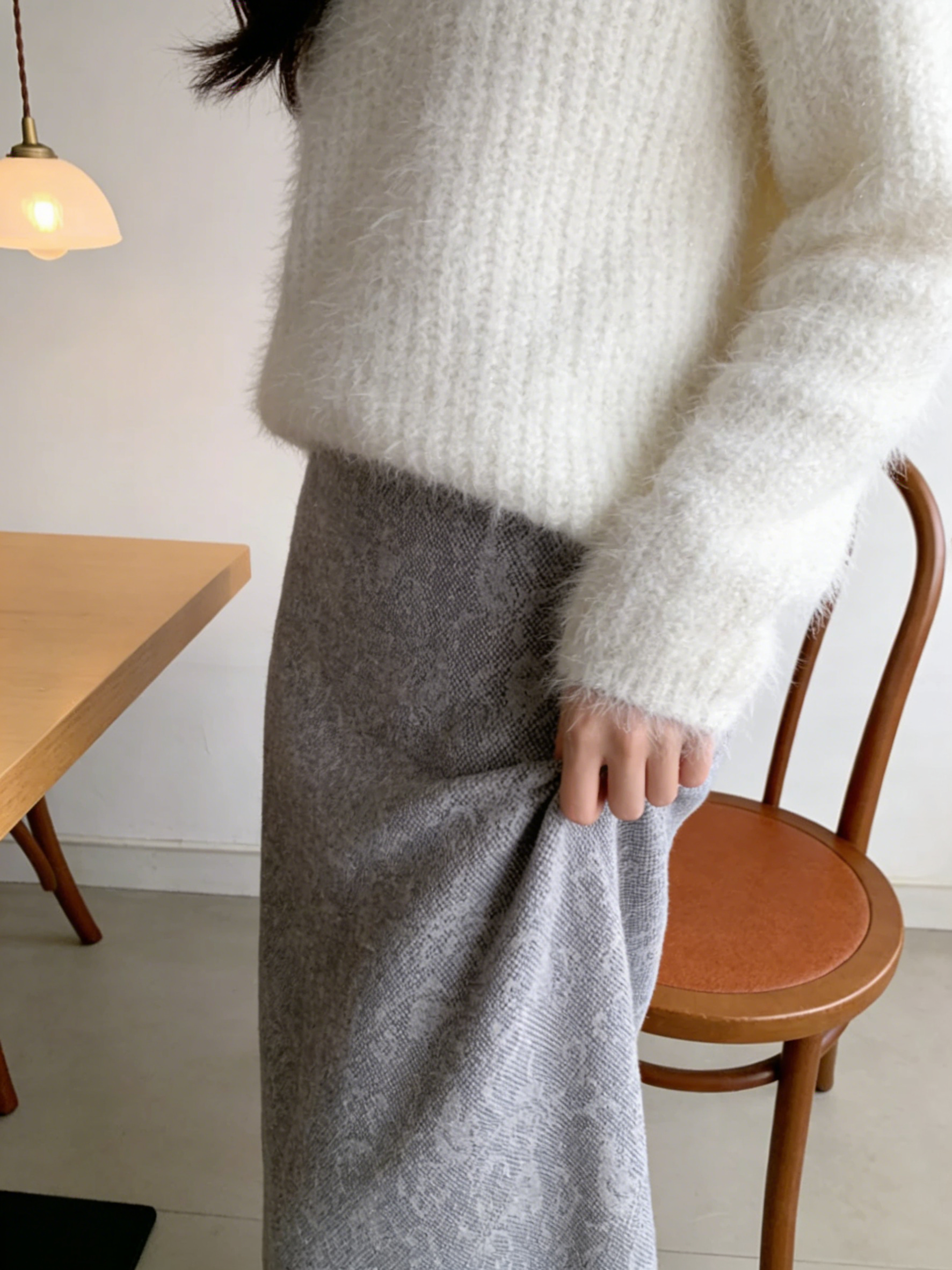 HELLO MILK TEE- 85835 韓系半裙