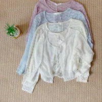 HELLO MILK TEE- 85356 系帶開衫