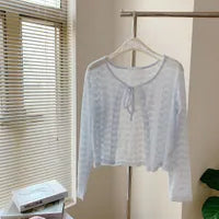 HELLO MILK TEE- 85356 系帶開衫