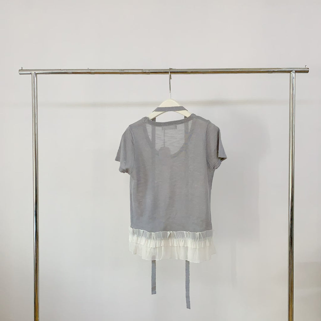 HELLO MILK TEE- 84619  蕾絲上衣