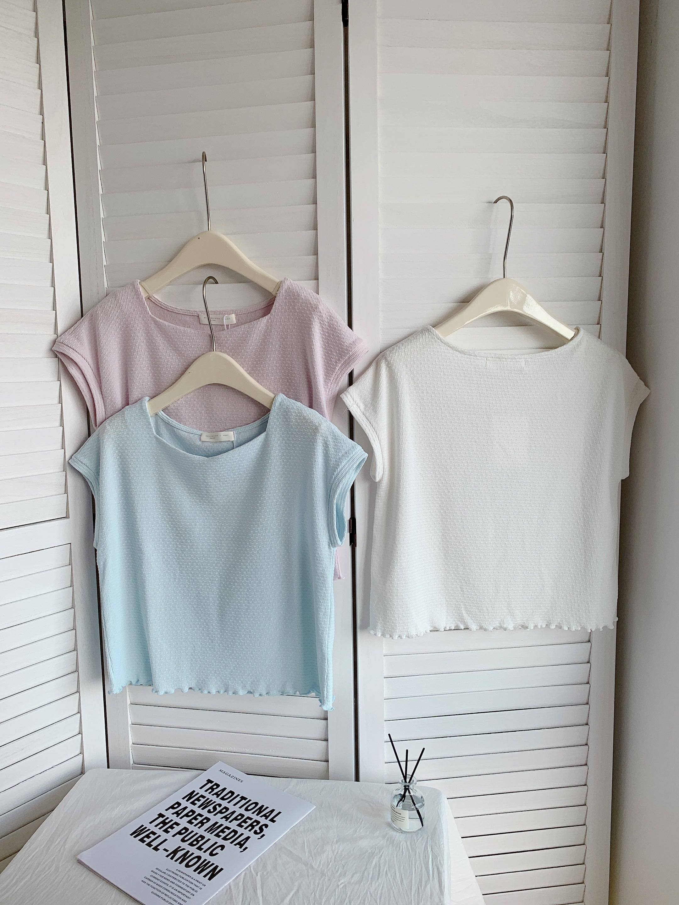 HELLO MILK TEE- 85344 簡約短袖