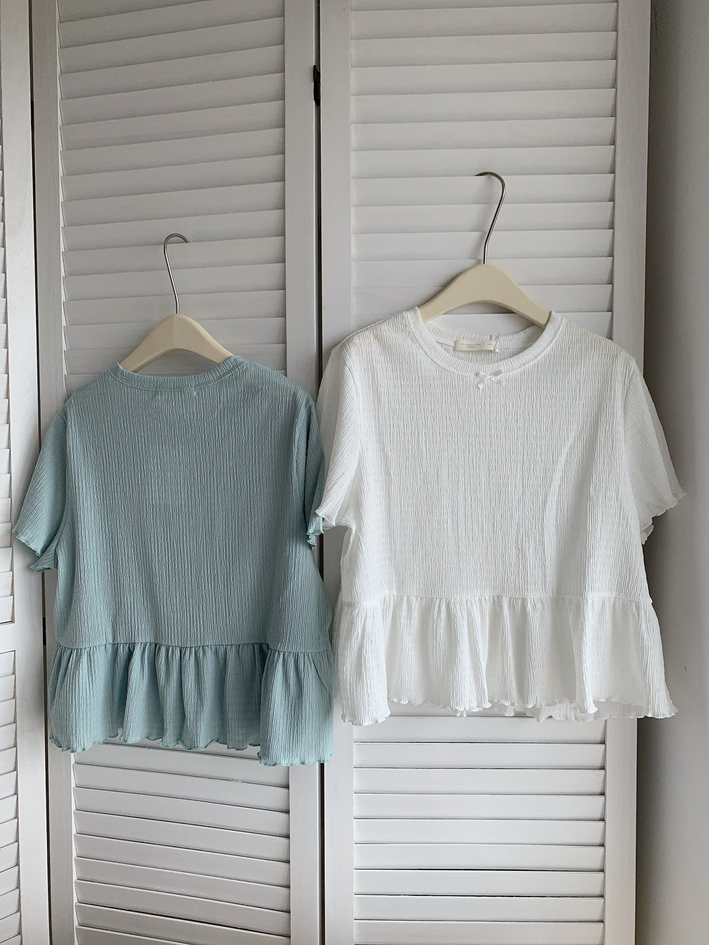 HELLO MILK TEE- 85346  圓領花邊衫