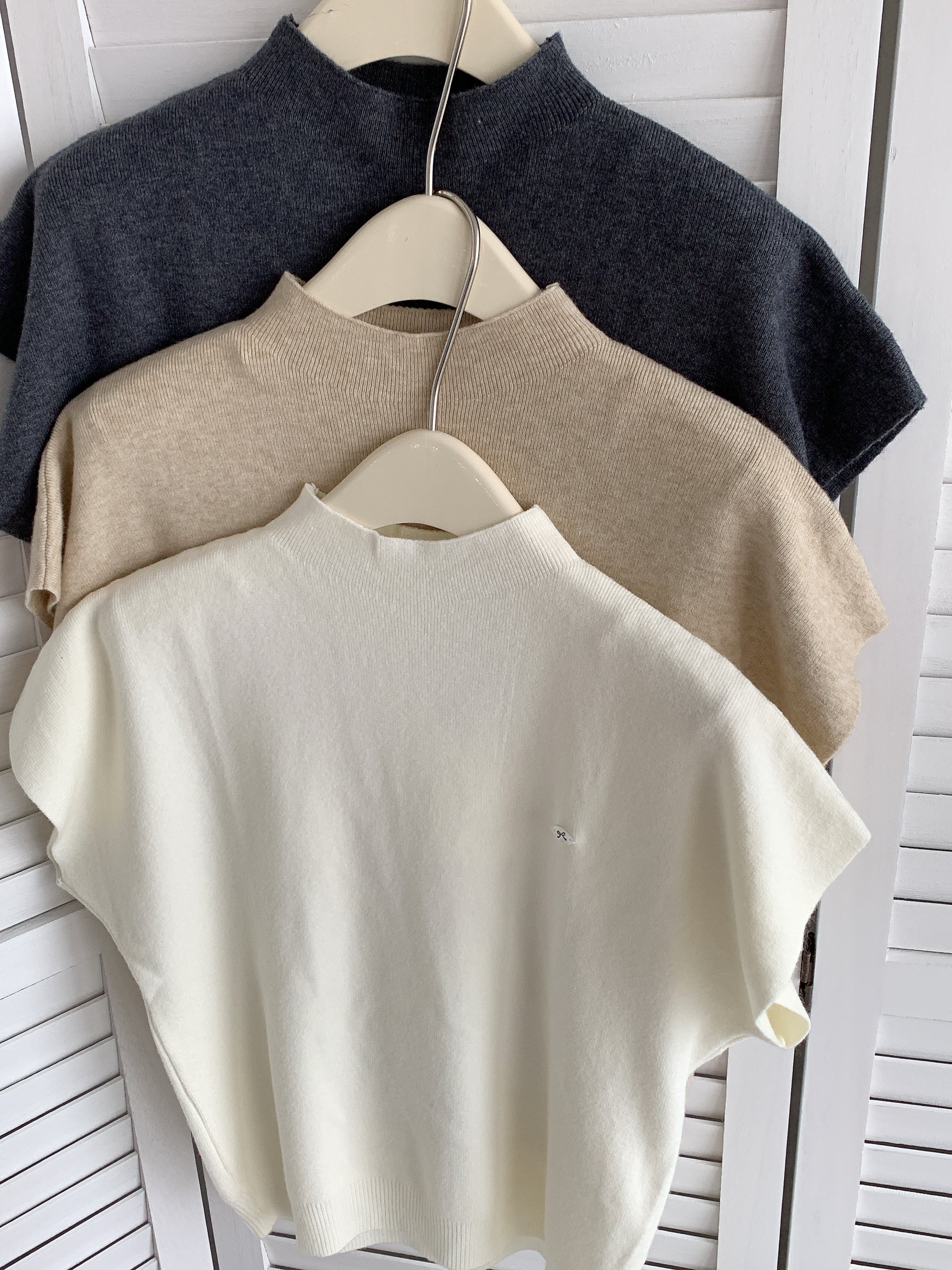 HELLO MILK TEE- 85404 半高領短袖