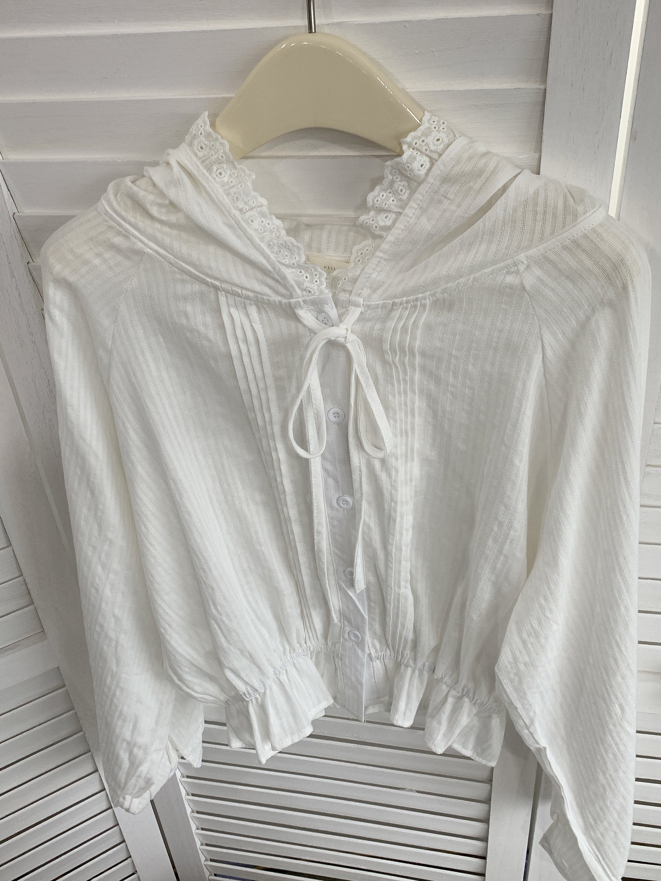 HELLO MILK TEE- 85417  連帽襯衫