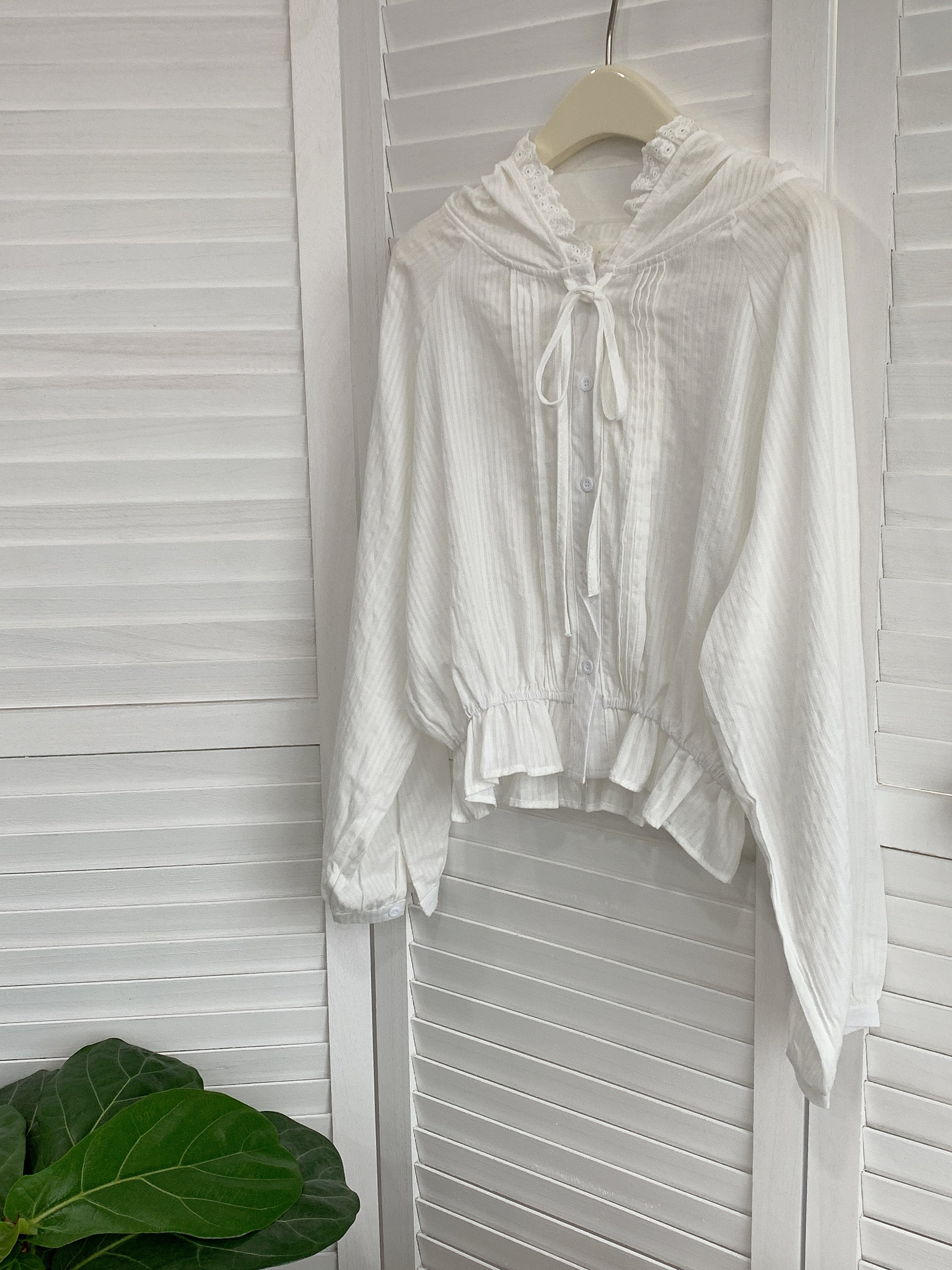 HELLO MILK TEE- 85417  連帽襯衫