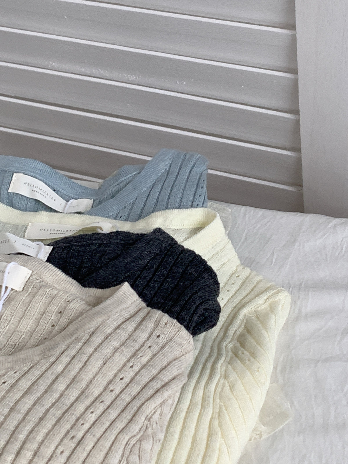 HELLO MILK TEE- 85408 拼接上衣