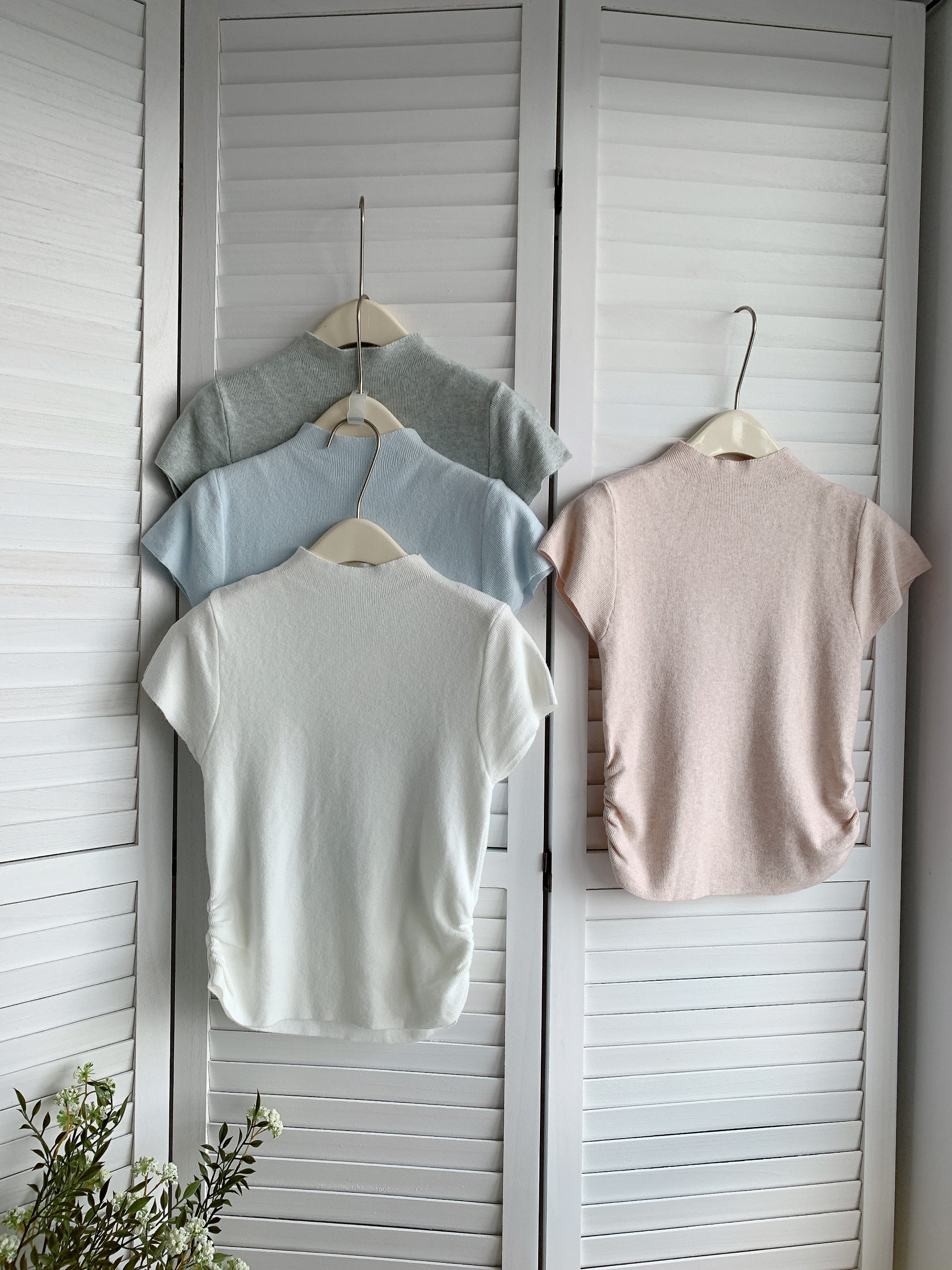 HELLO MILK TEE- 85407 收腰小衫