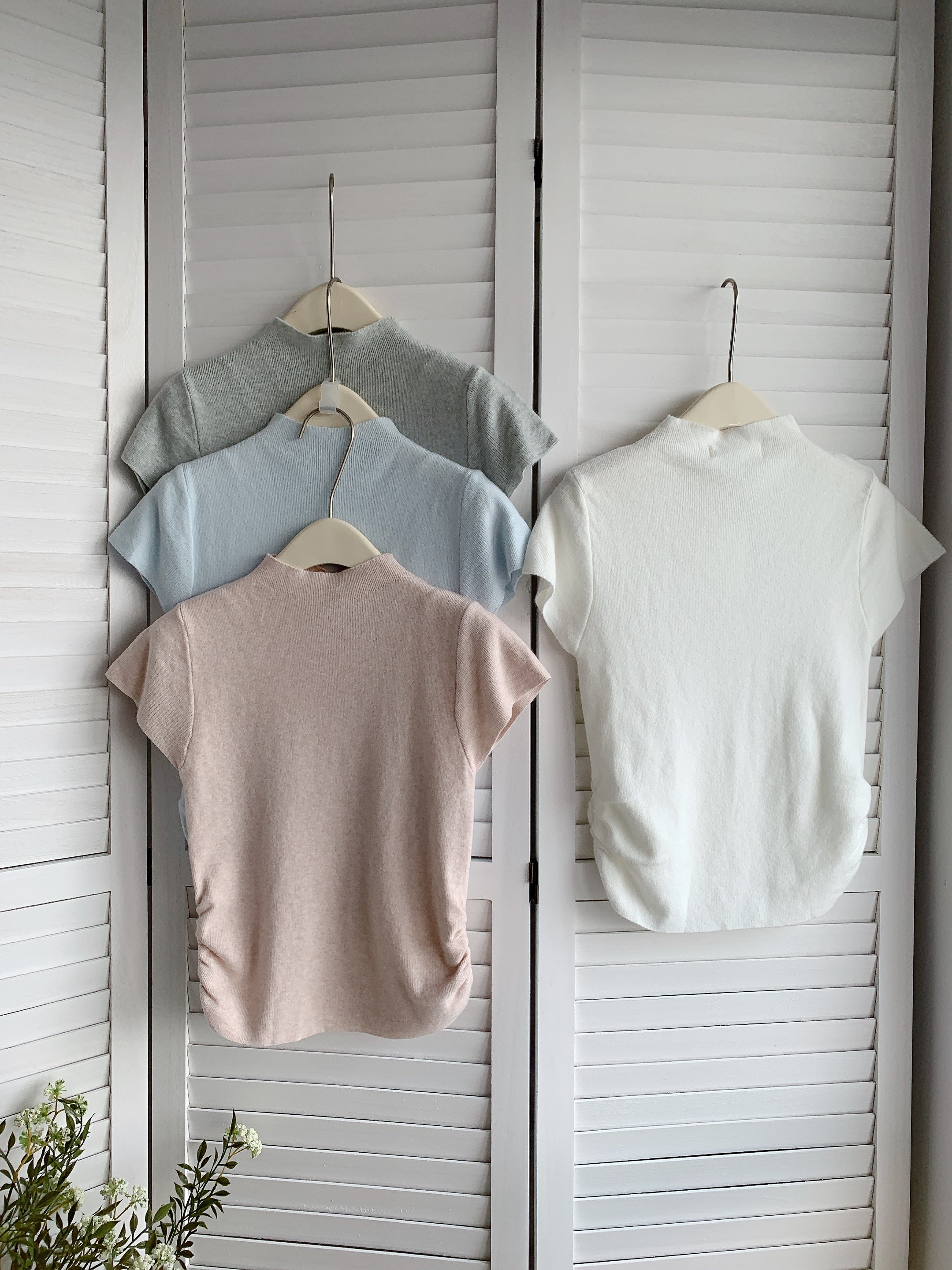 HELLO MILK TEE- 85407 收腰小衫