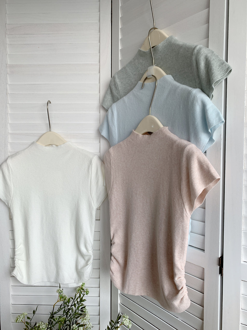 HELLO MILK TEE- 85407 收腰小衫