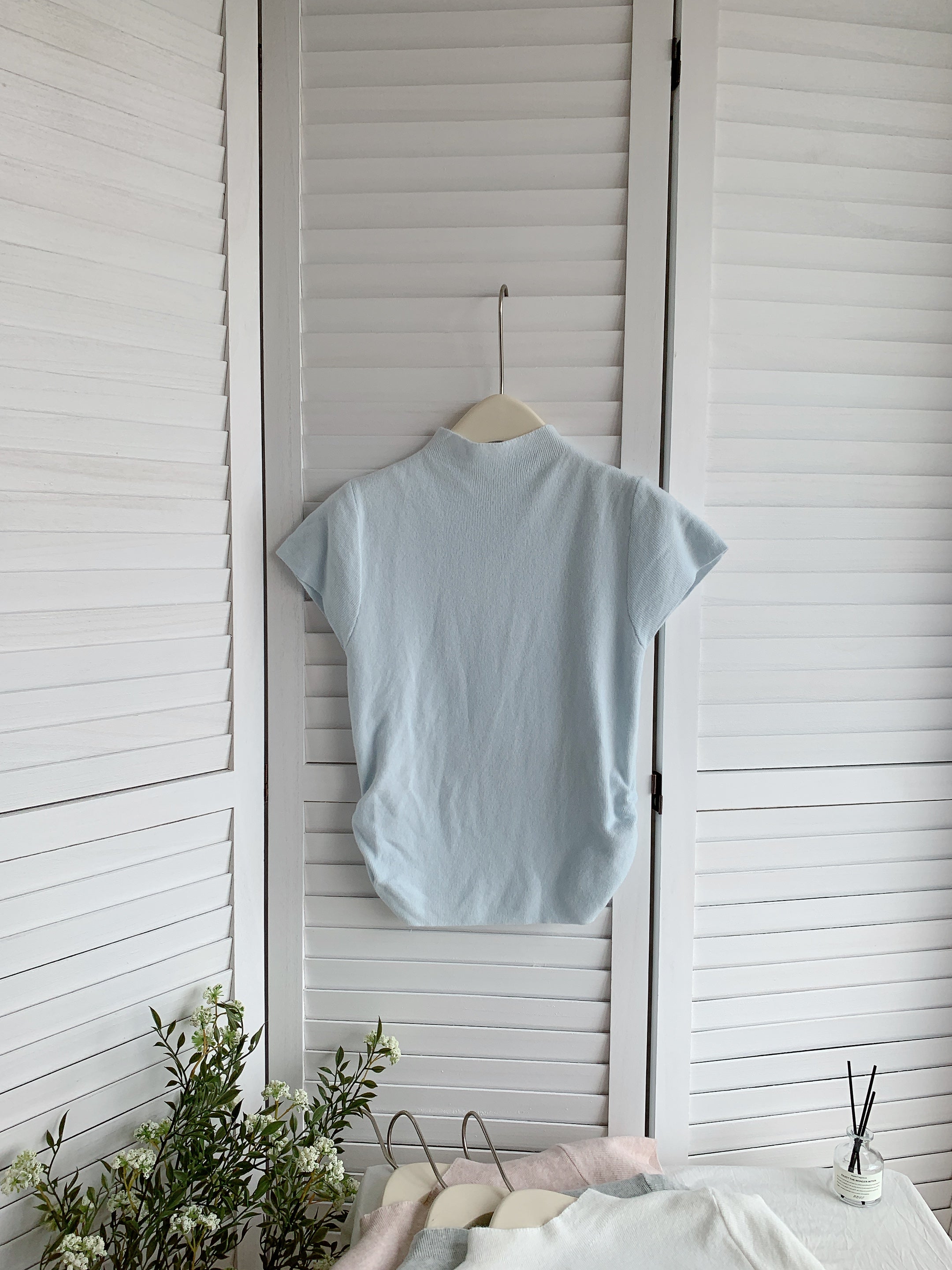 HELLO MILK TEE- 85407 收腰小衫
