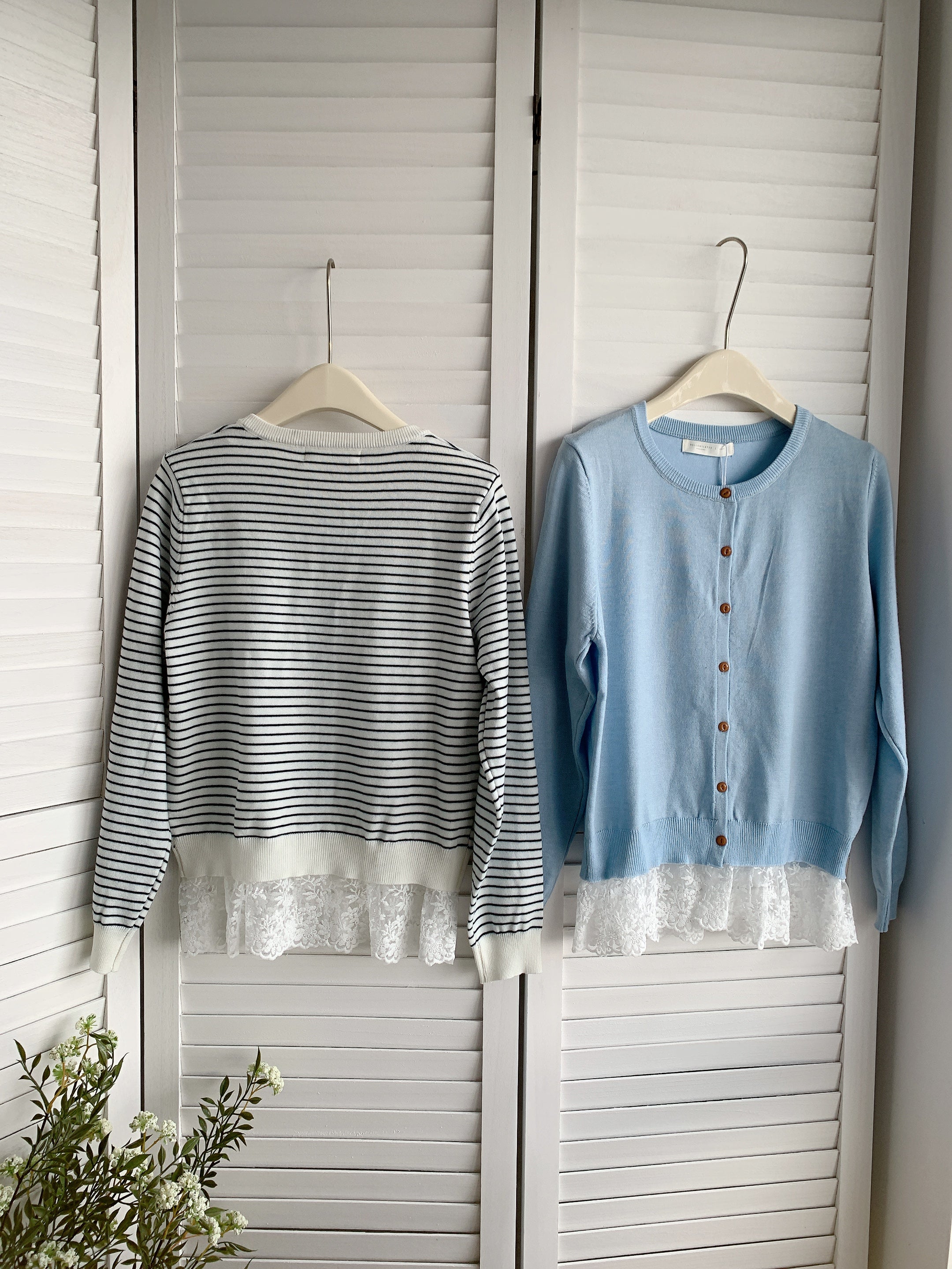 HELLO MILK TEE- 85394 拼接小衫