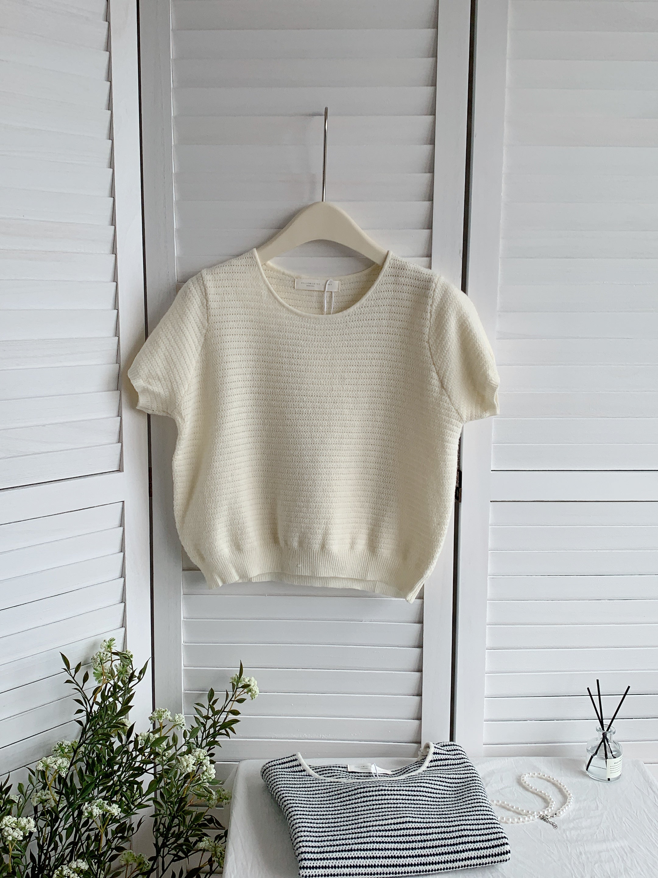 HELLO MILK TEE- 85395 圓領小衫