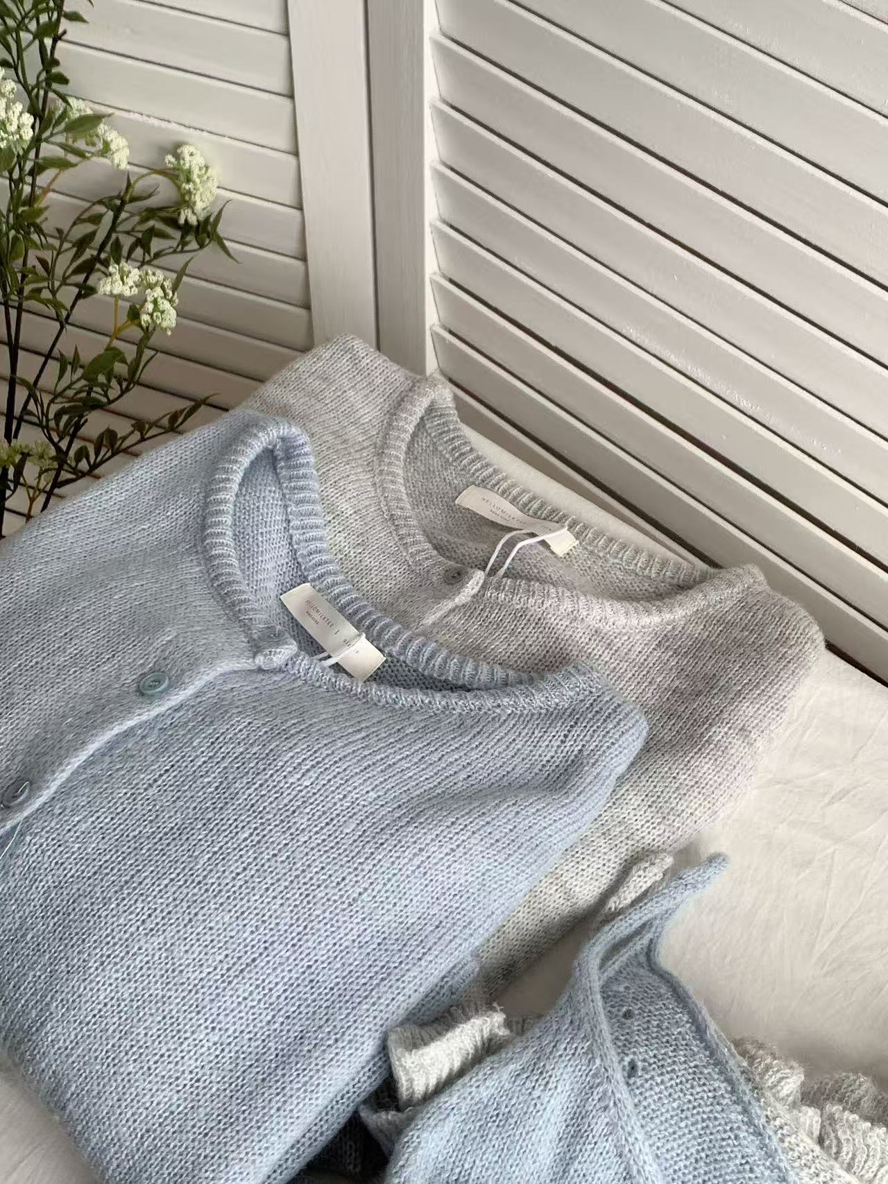 HELLO MILK TEE- 85416 木耳邊套裝